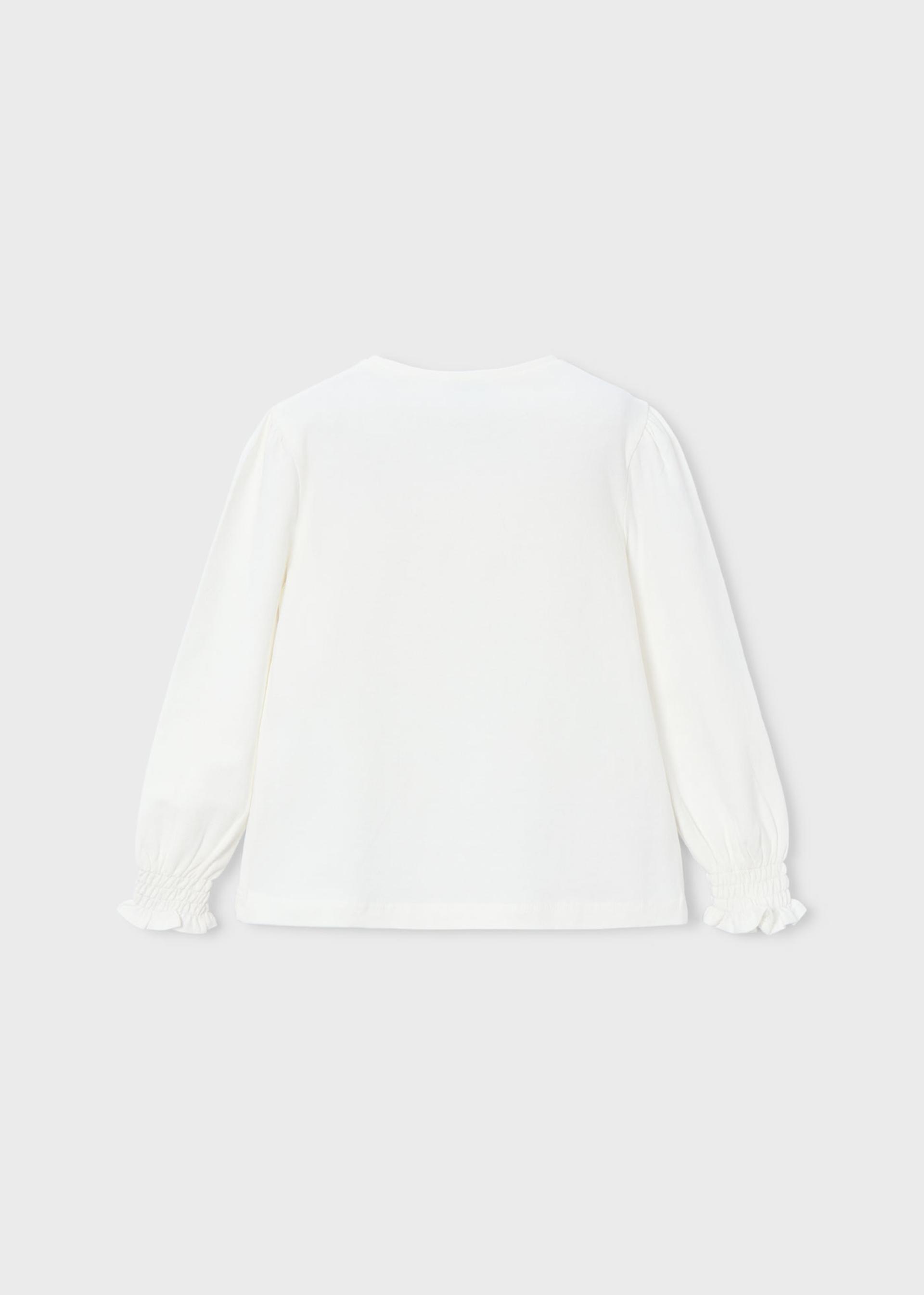 T-shirt applique fleurs fille