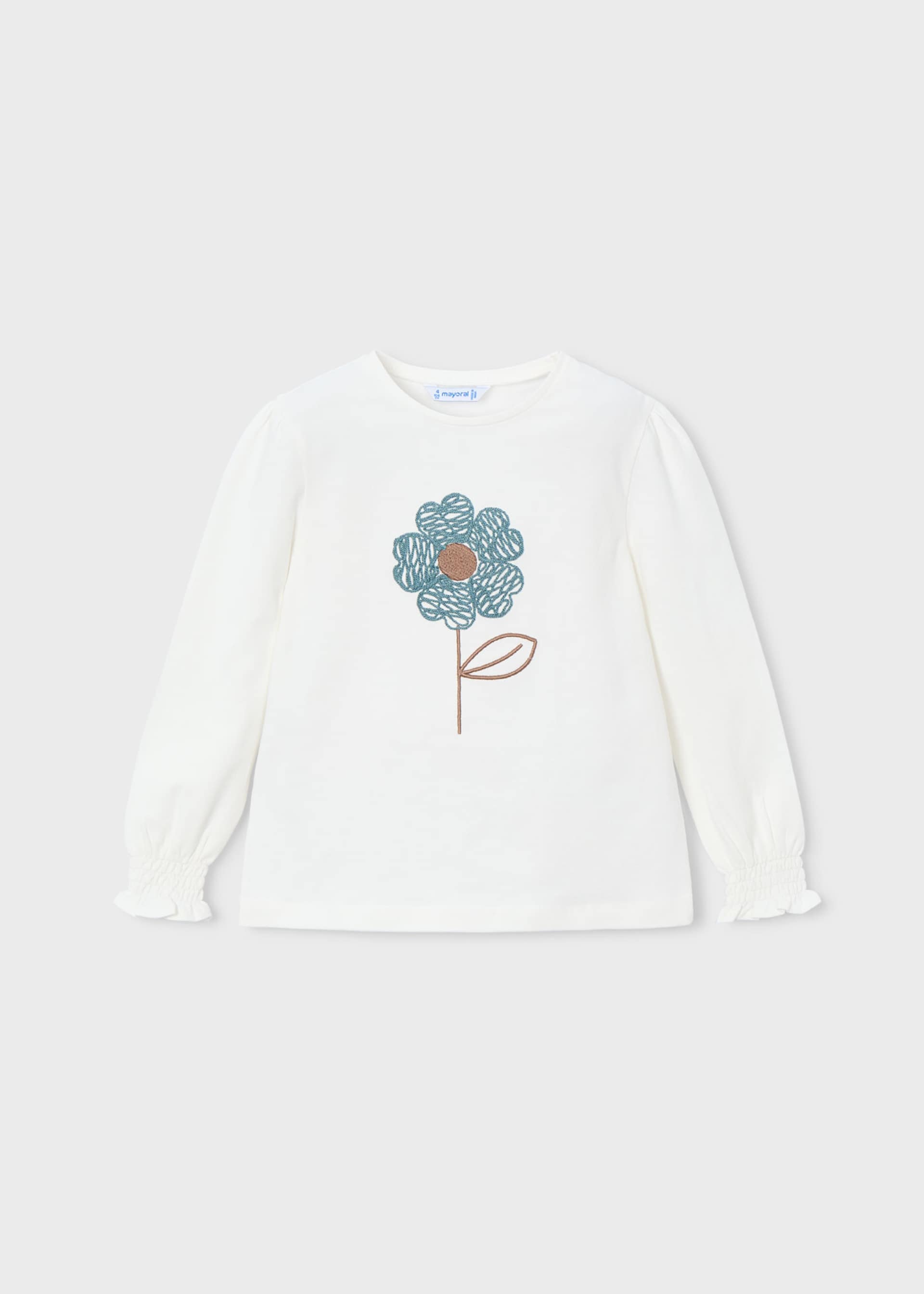T-shirt applique fleurs fille
