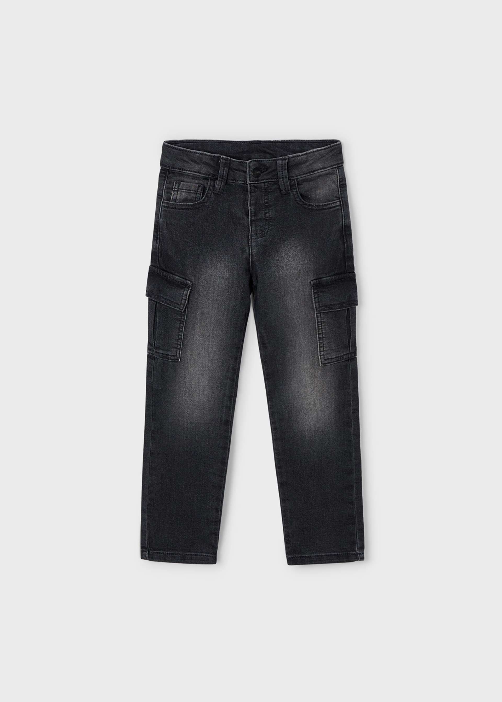Pantalon en denim cargo garçon