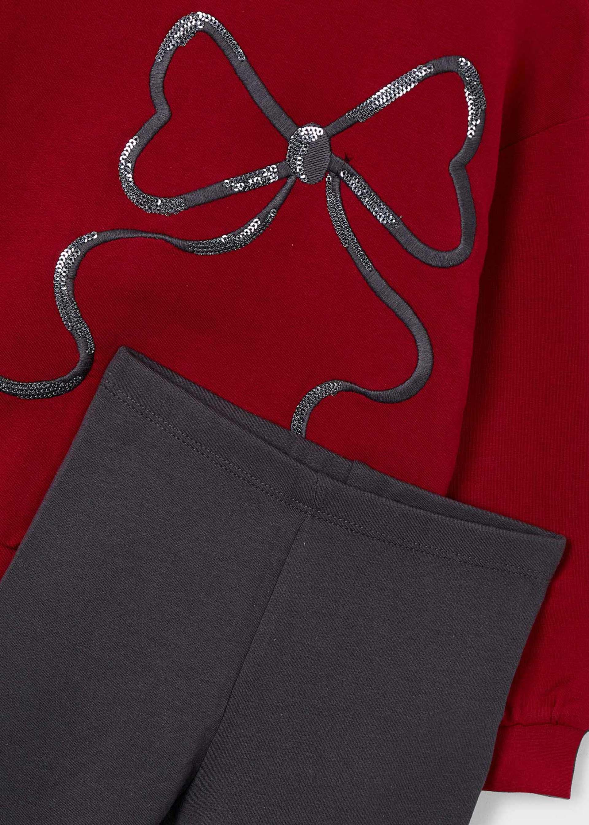 Set Leggings und Sweatshirt Schleife Mädchen Set Leggings und Sweatshirt Schleife Mädchen