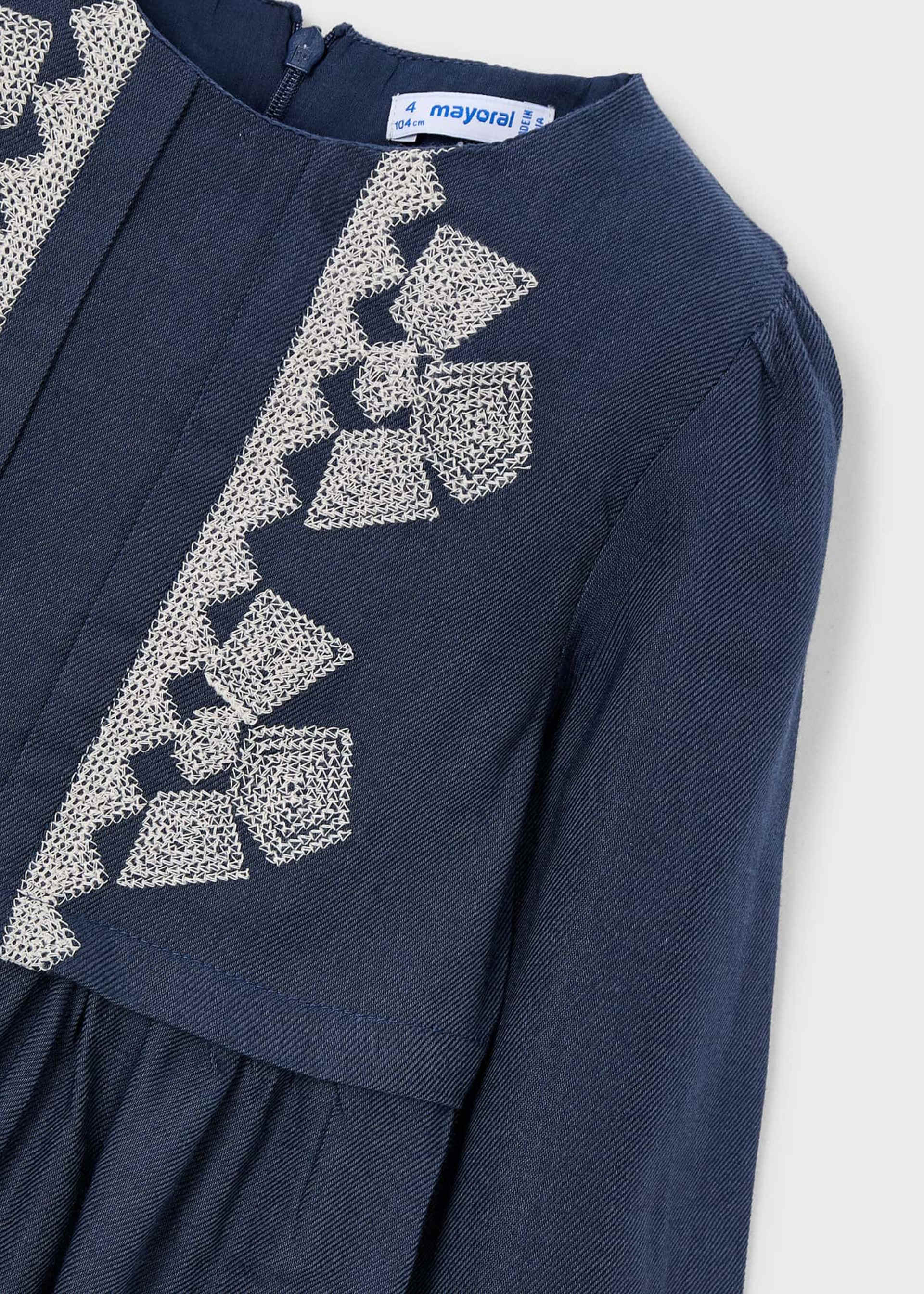 Robe avec détails brodés fille Robe avec détails brodés fille