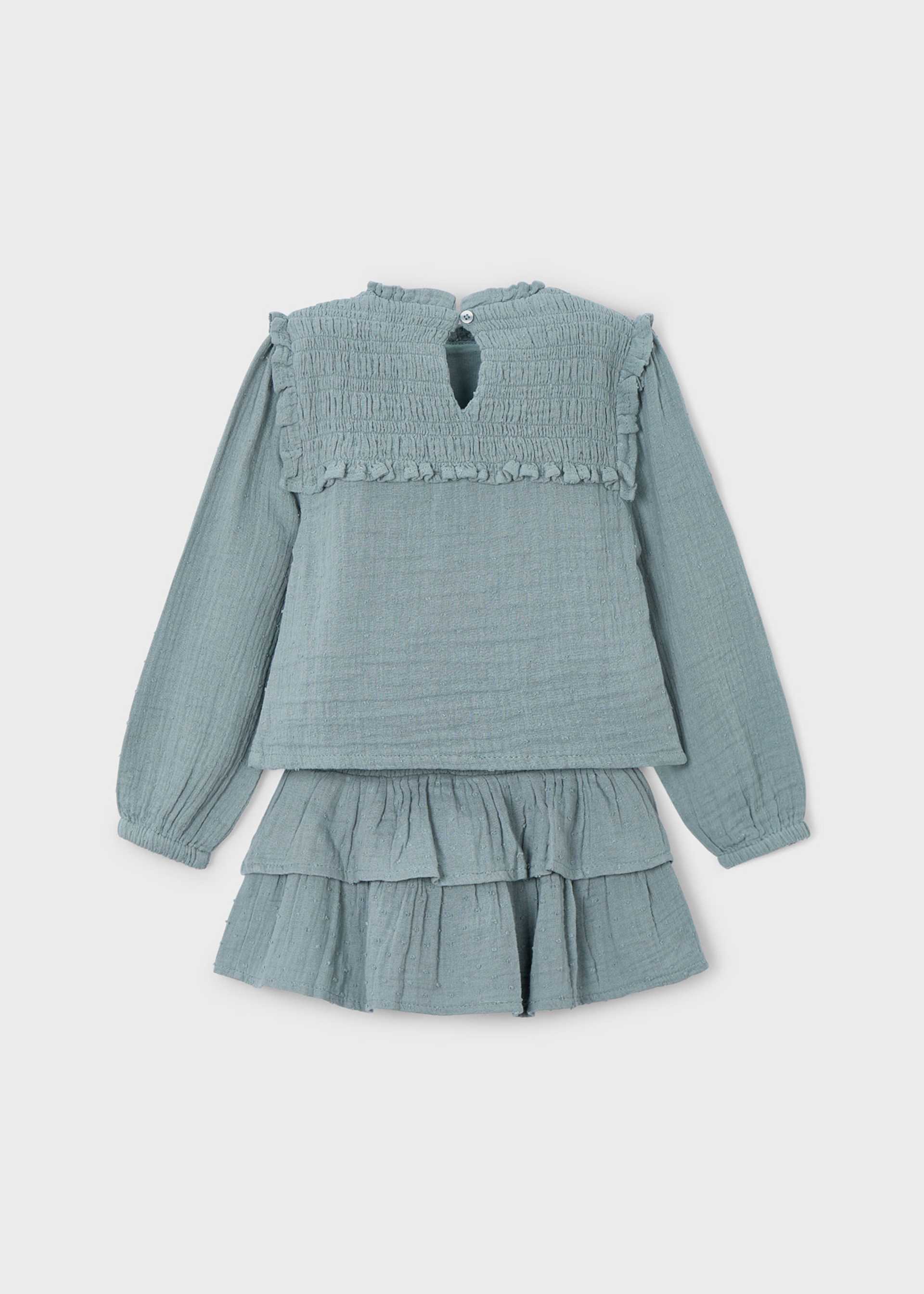 Completo gonna volant e blusa bambina