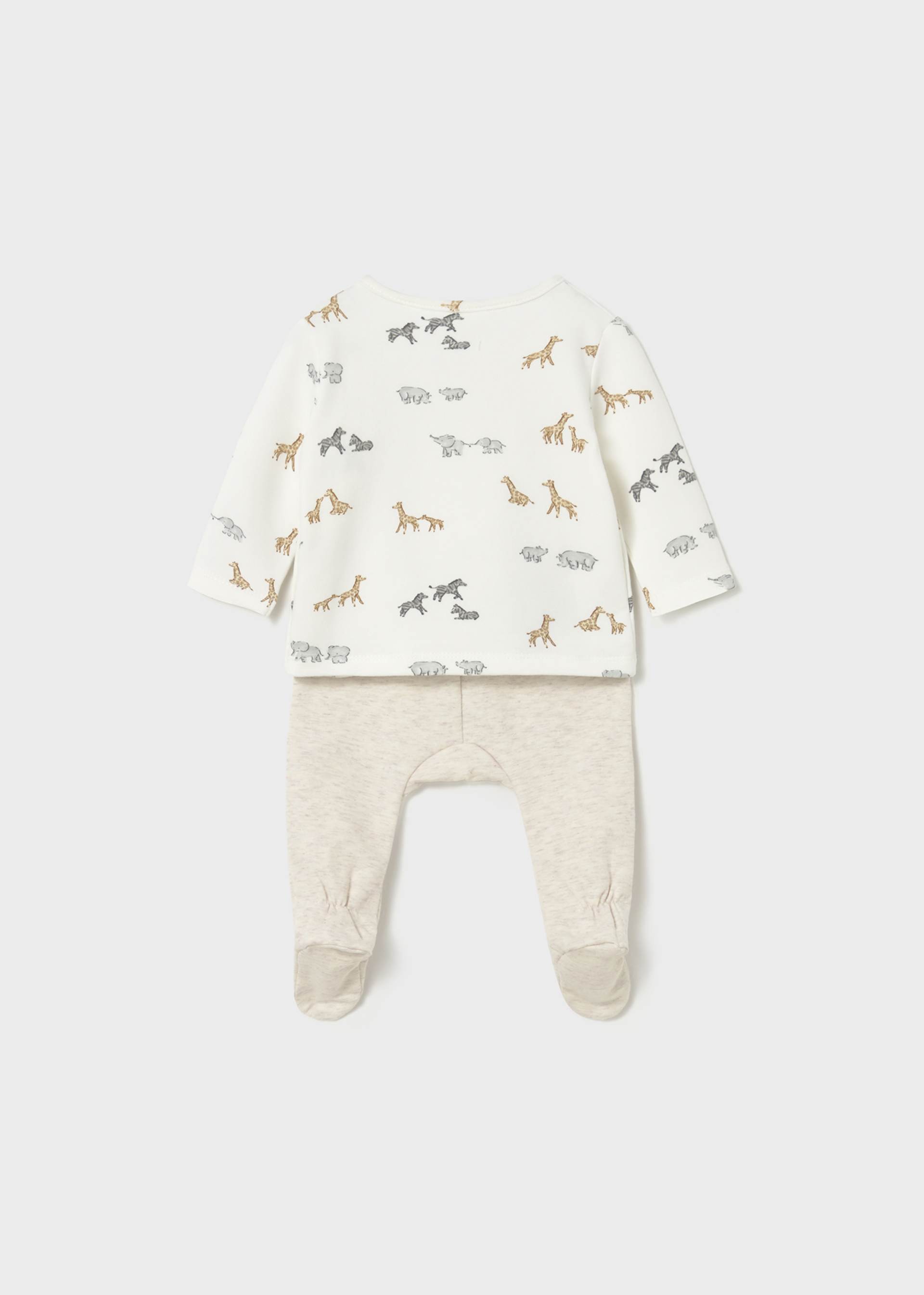 Ensemble pantalon à pied imprimé nouveau-né