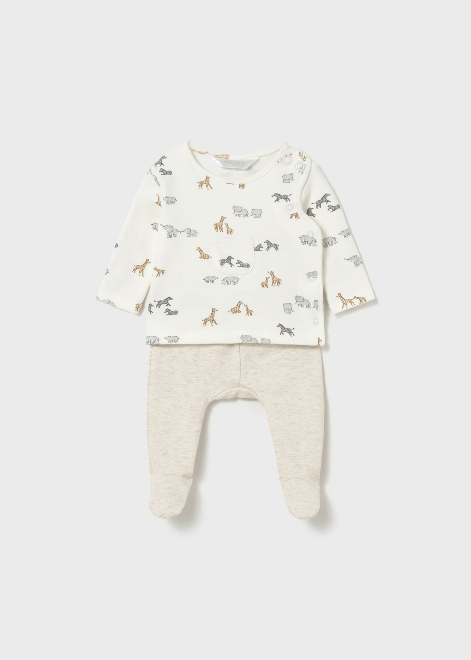 Ensemble pantalon à pied imprimé nouveau-né