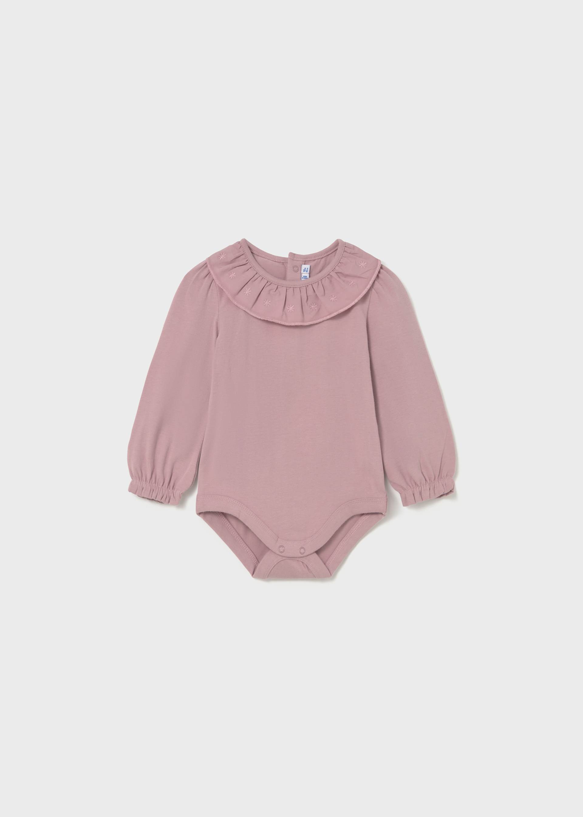 Baby Embroidered Collar Bodysuit Baby Embroidered Collar Bodysuit