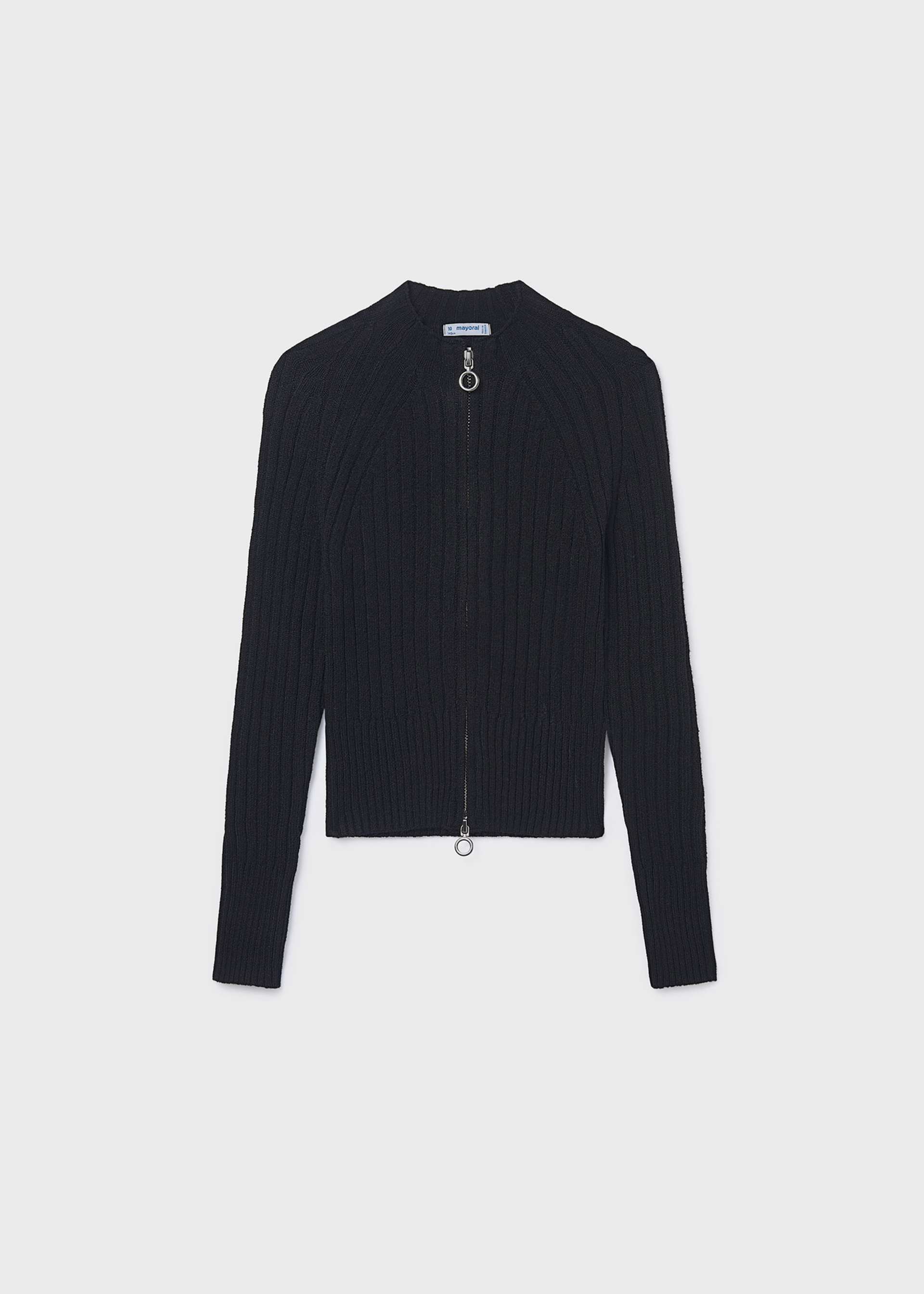 Sweatshirt zippé en tricot fille