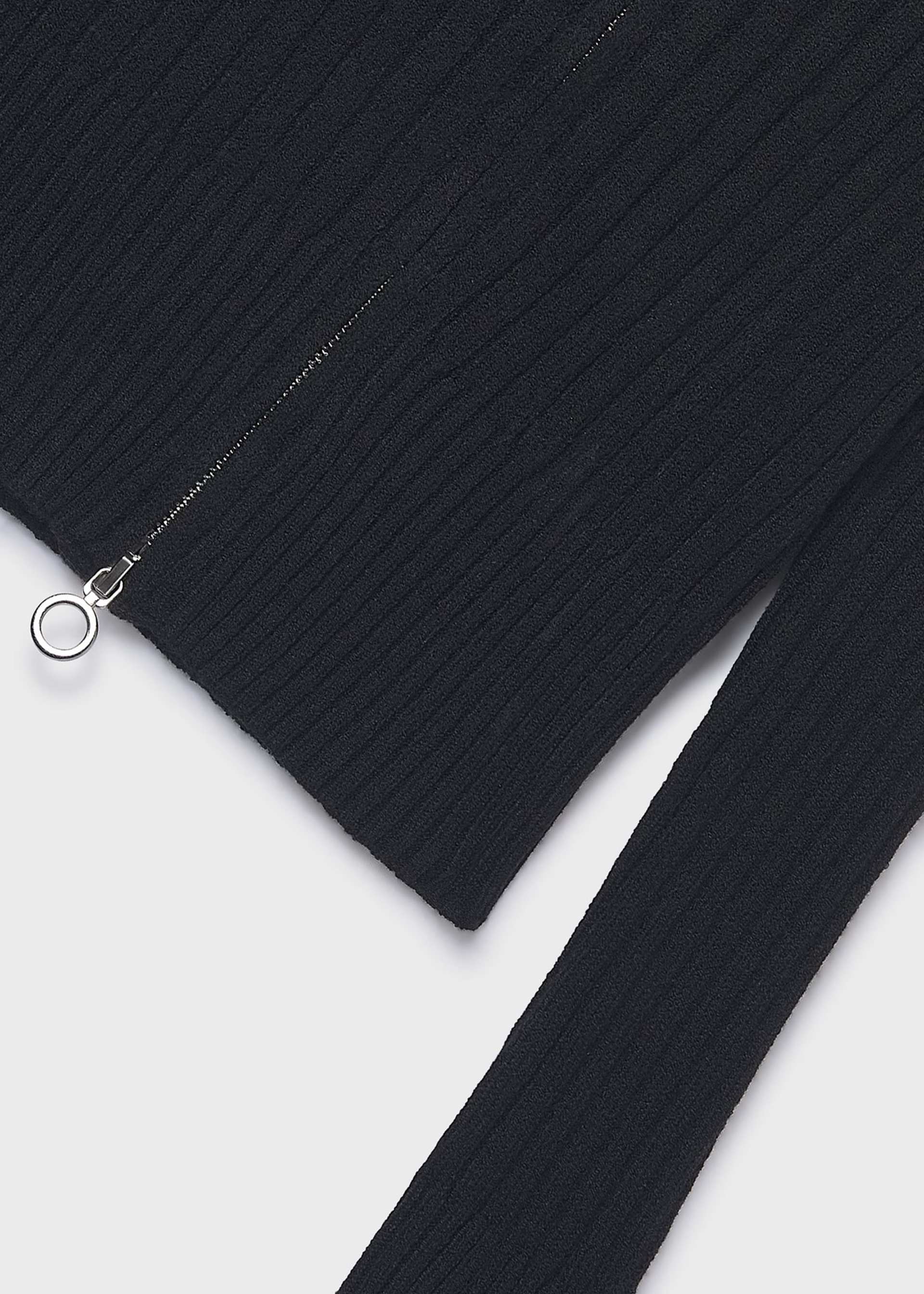 Girl Zip Up Knit Sweater