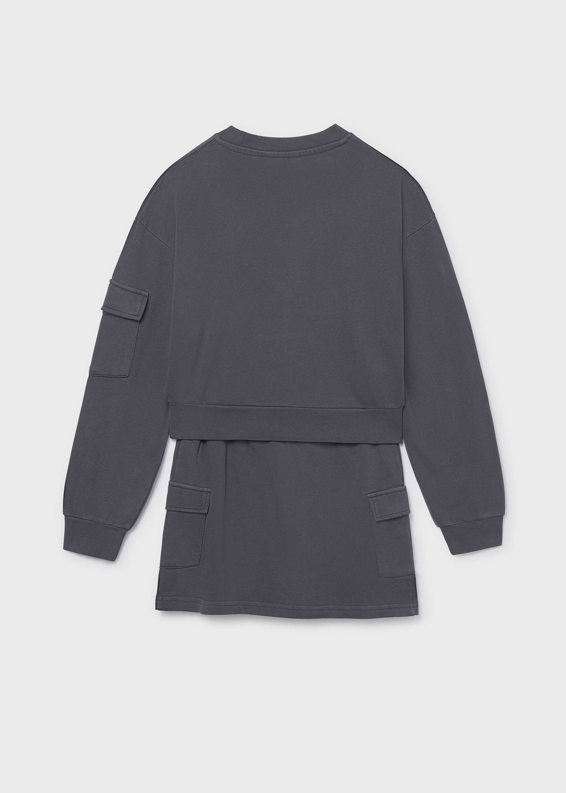 Ensemble jupe cargo et sweat-shirt fille