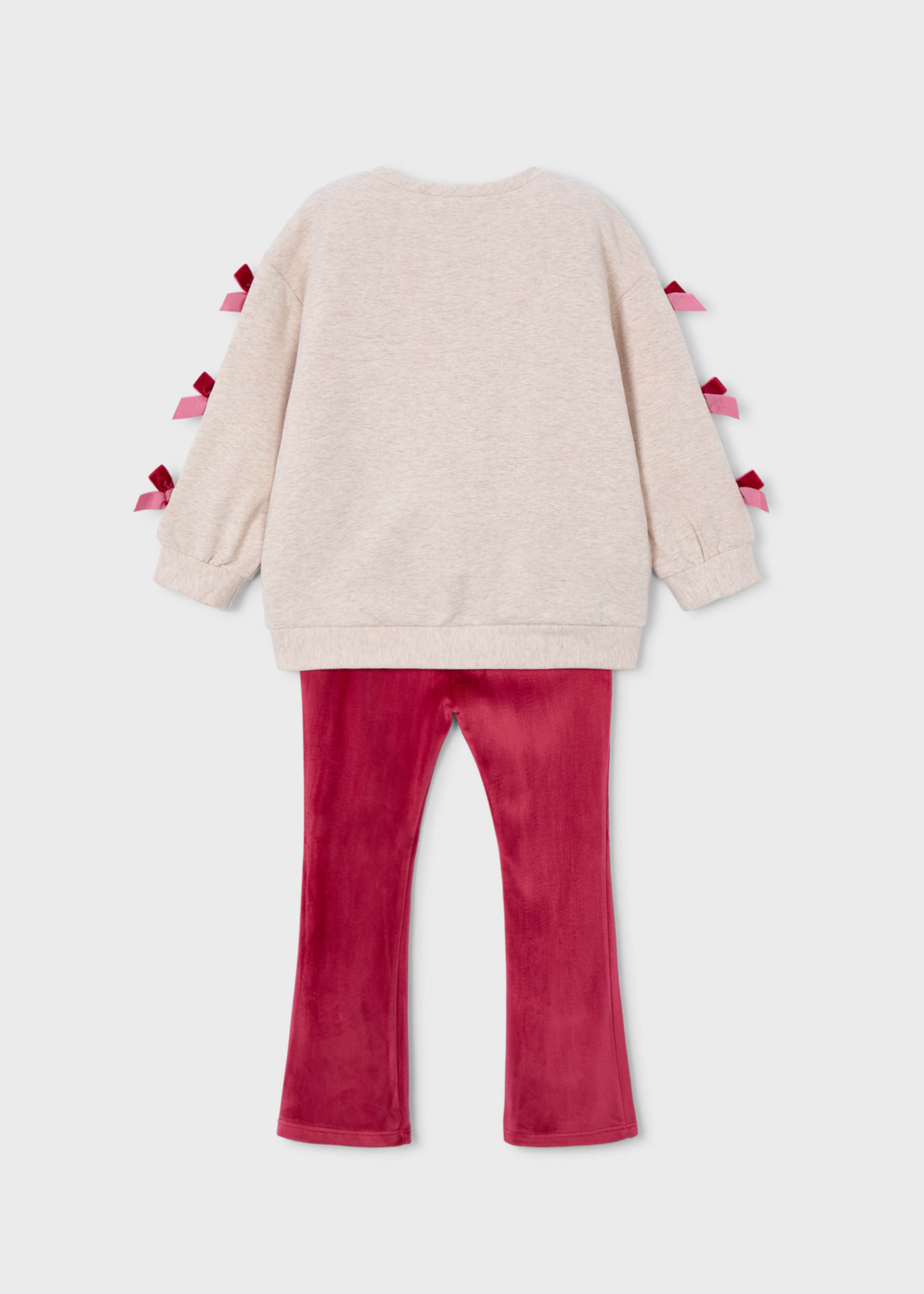 Ensemble legging et sweat-shirt avec nœuds fille