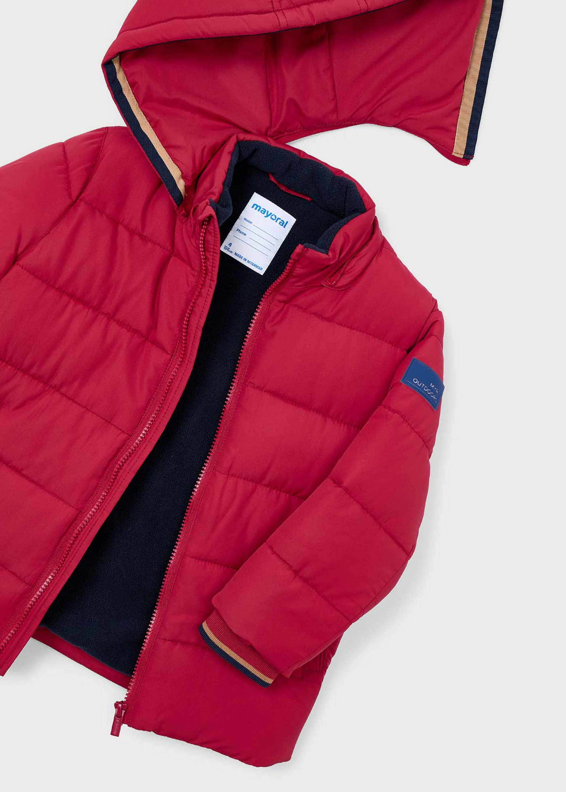Winterjacke gesteppt Kapuze Jungen