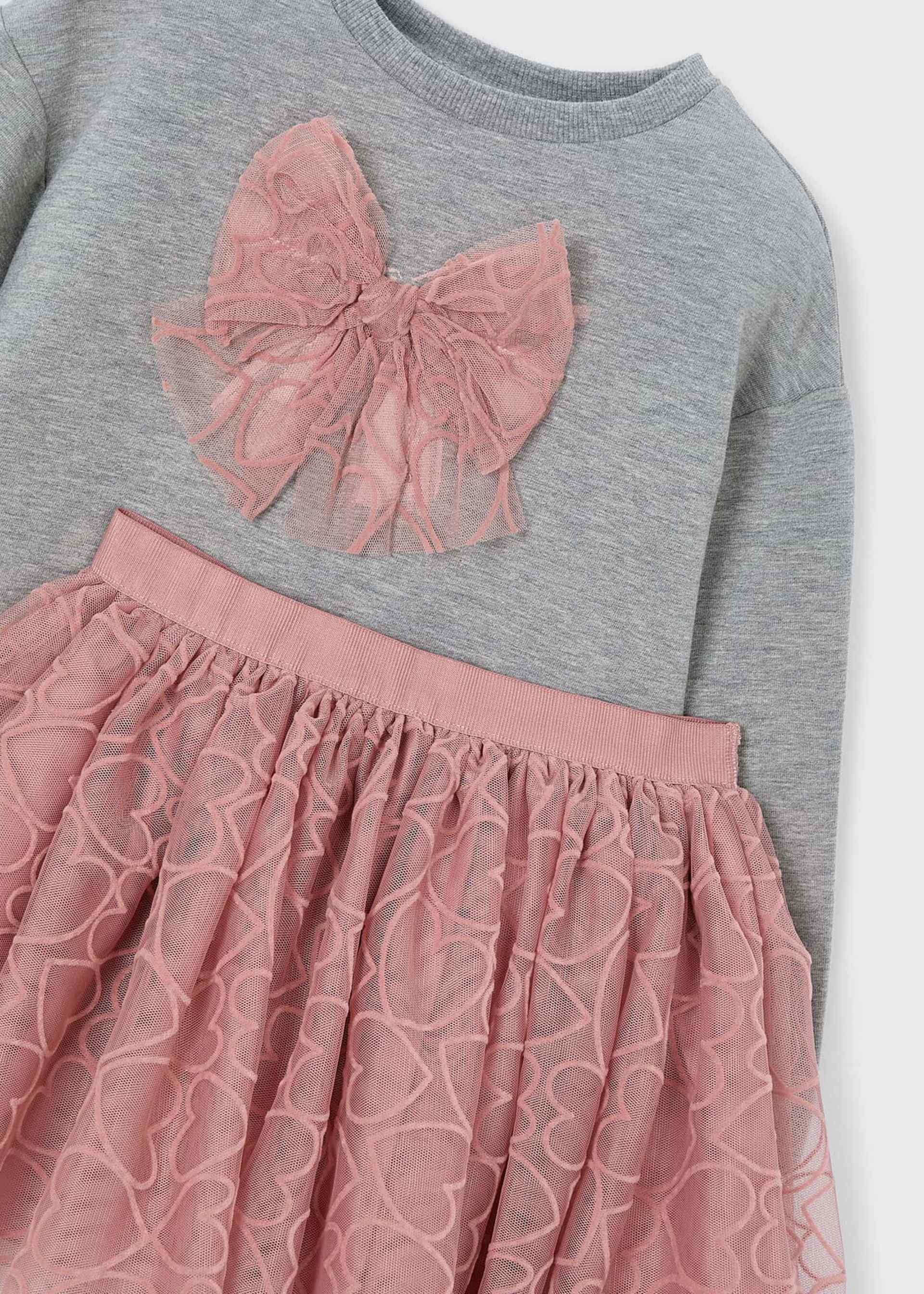 Girls tulle skirt and jumper set
