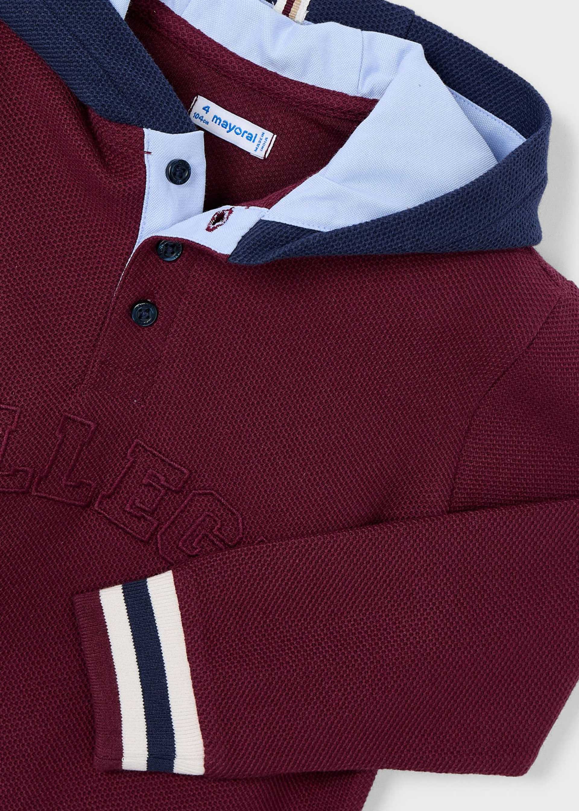 Polo estructura capucha niño