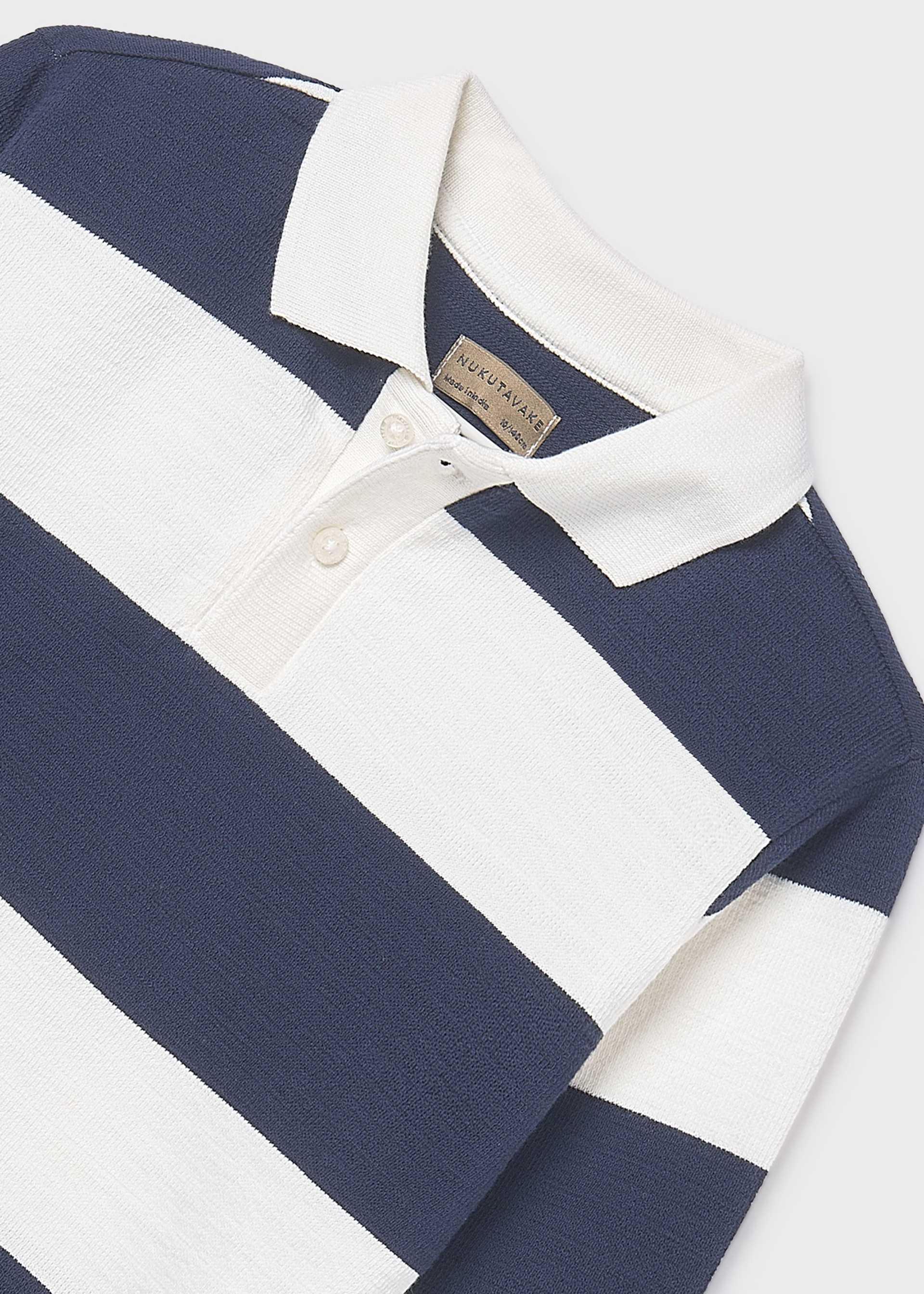 Polo maille bandes garçon