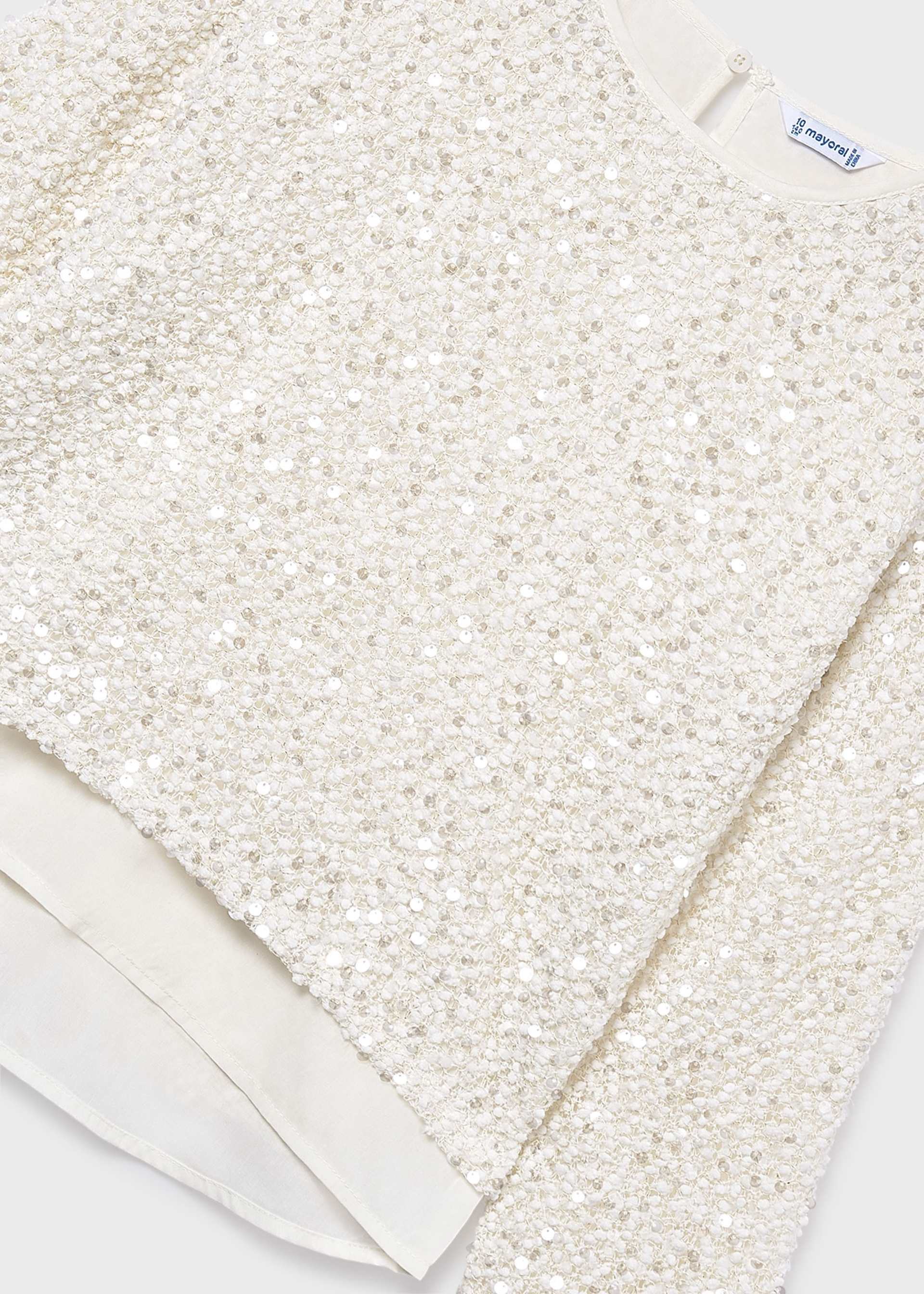 Robe à paillettes combinée fille