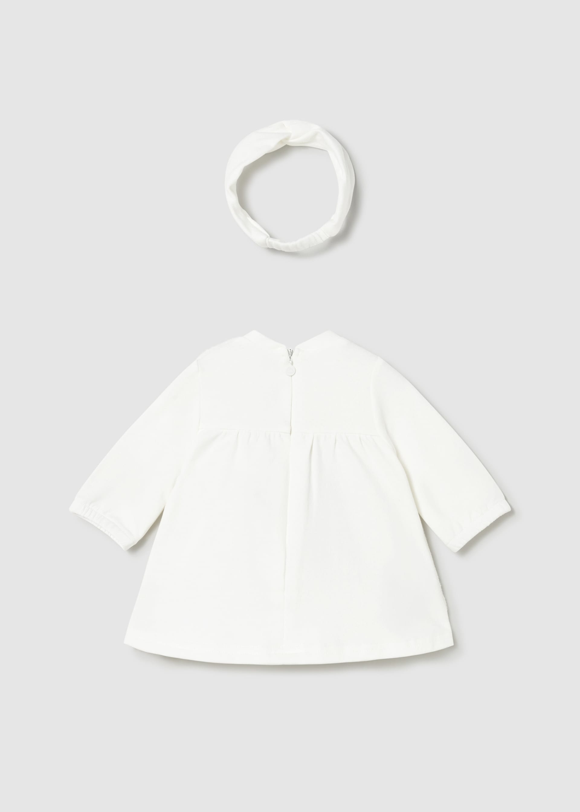 Vestido com bolso e fita recém nascida