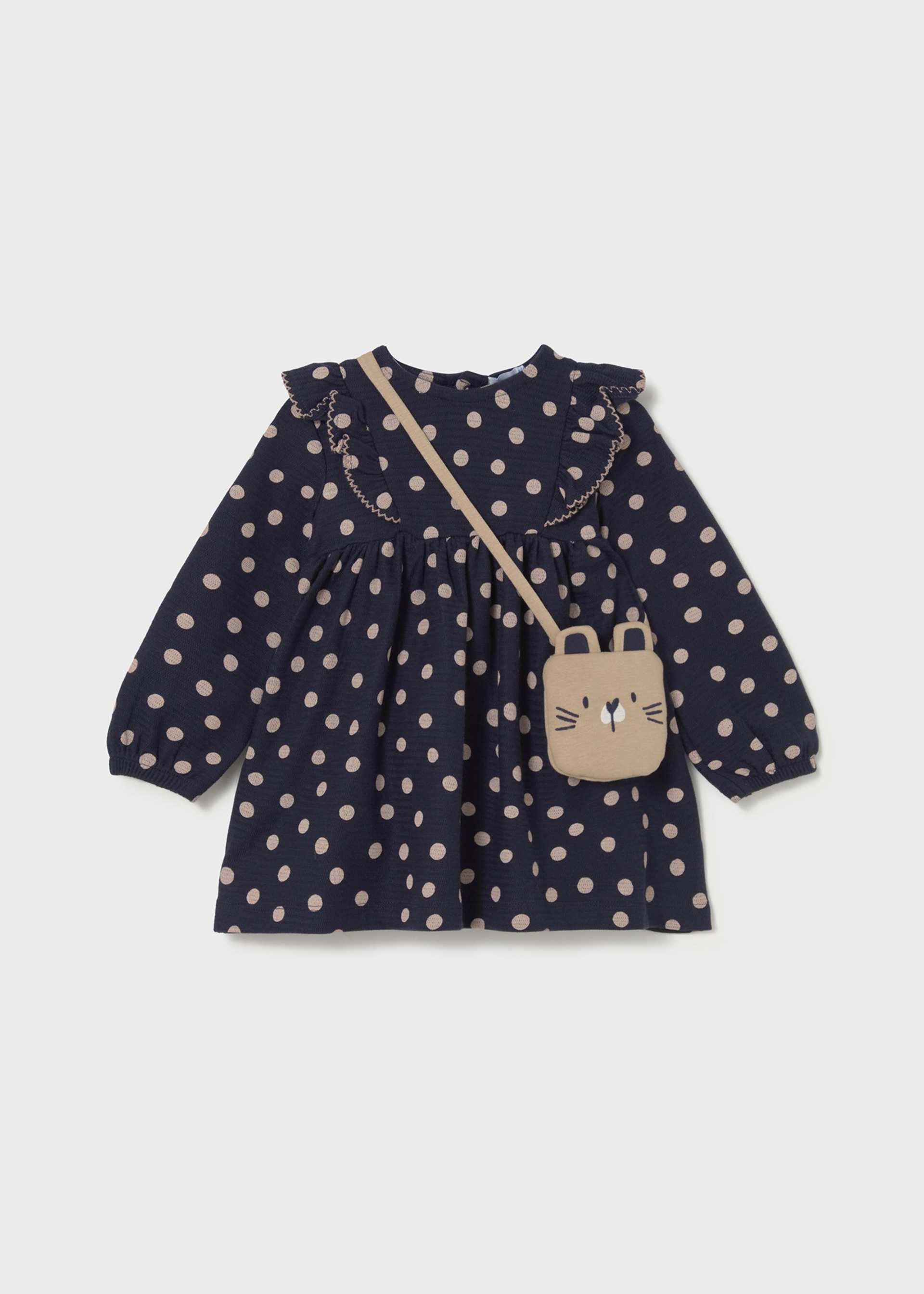 Kleid gemustert mit Tasche Baby Kleid gemustert mit Tasche Baby