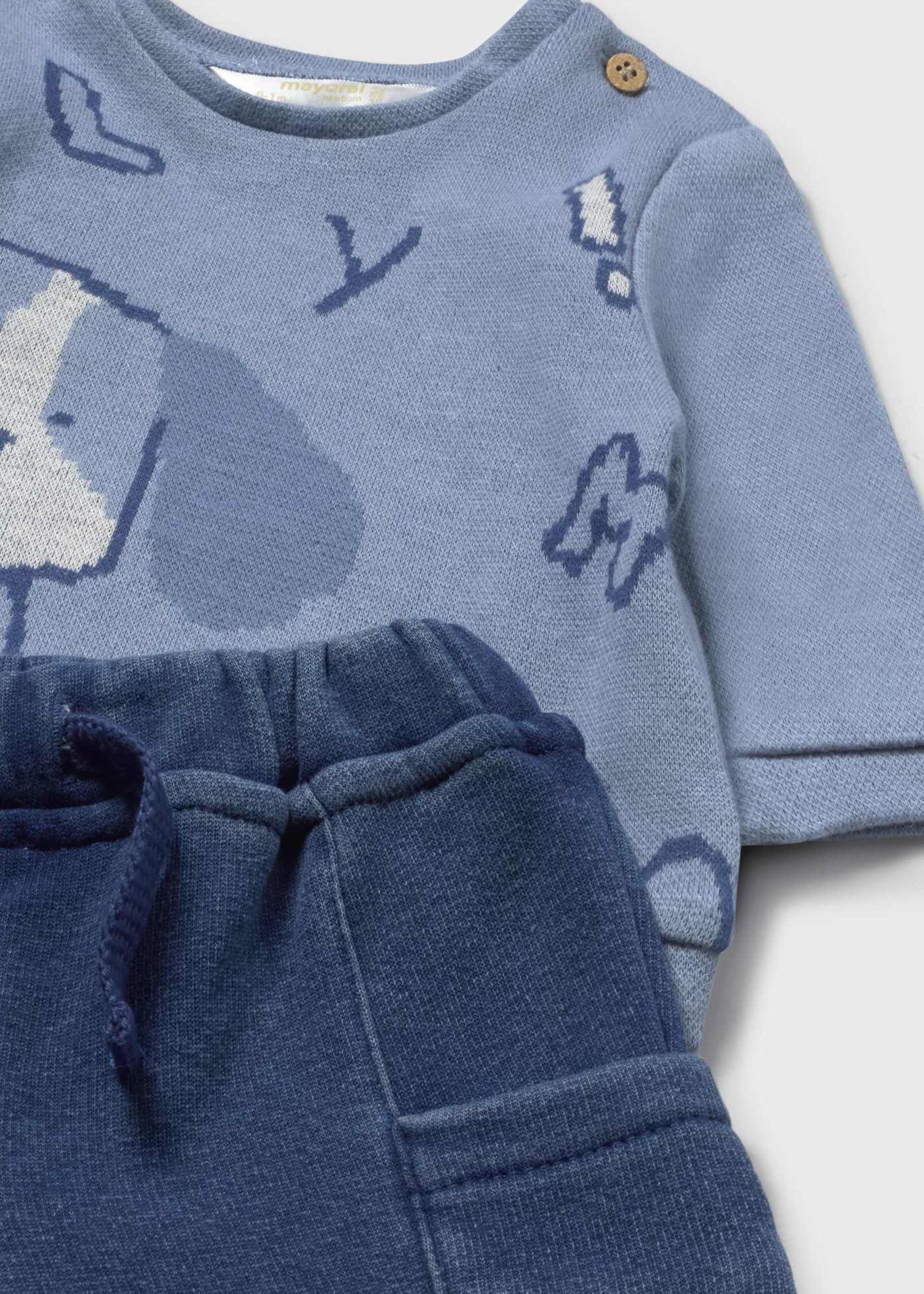 Newborn puppy sweatshirt and trousers set