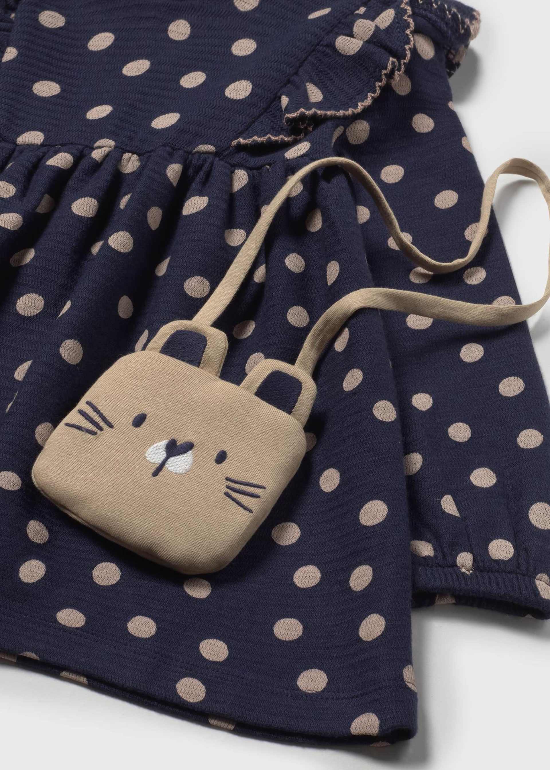 Baby Printed Dress with Purse