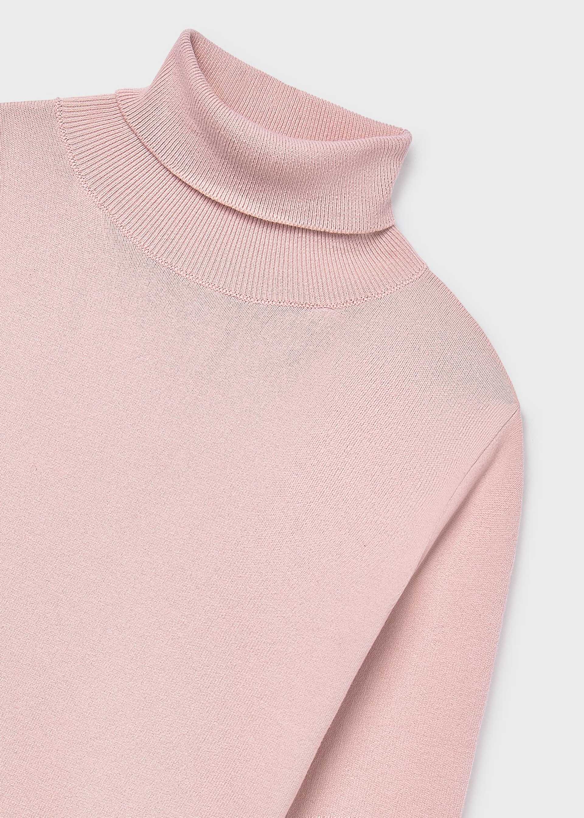 Pull col cheminée basique fille