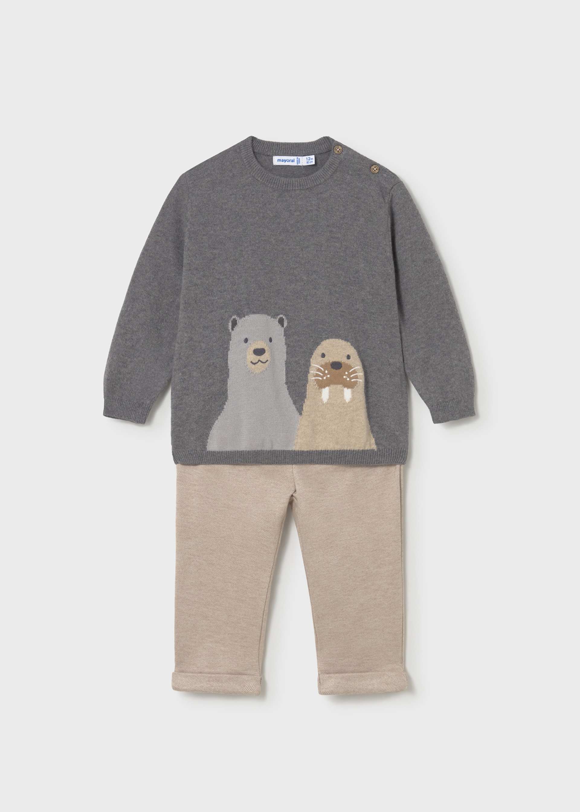 Baby animal jumper and trousers set Baby animal jumper and trousers set