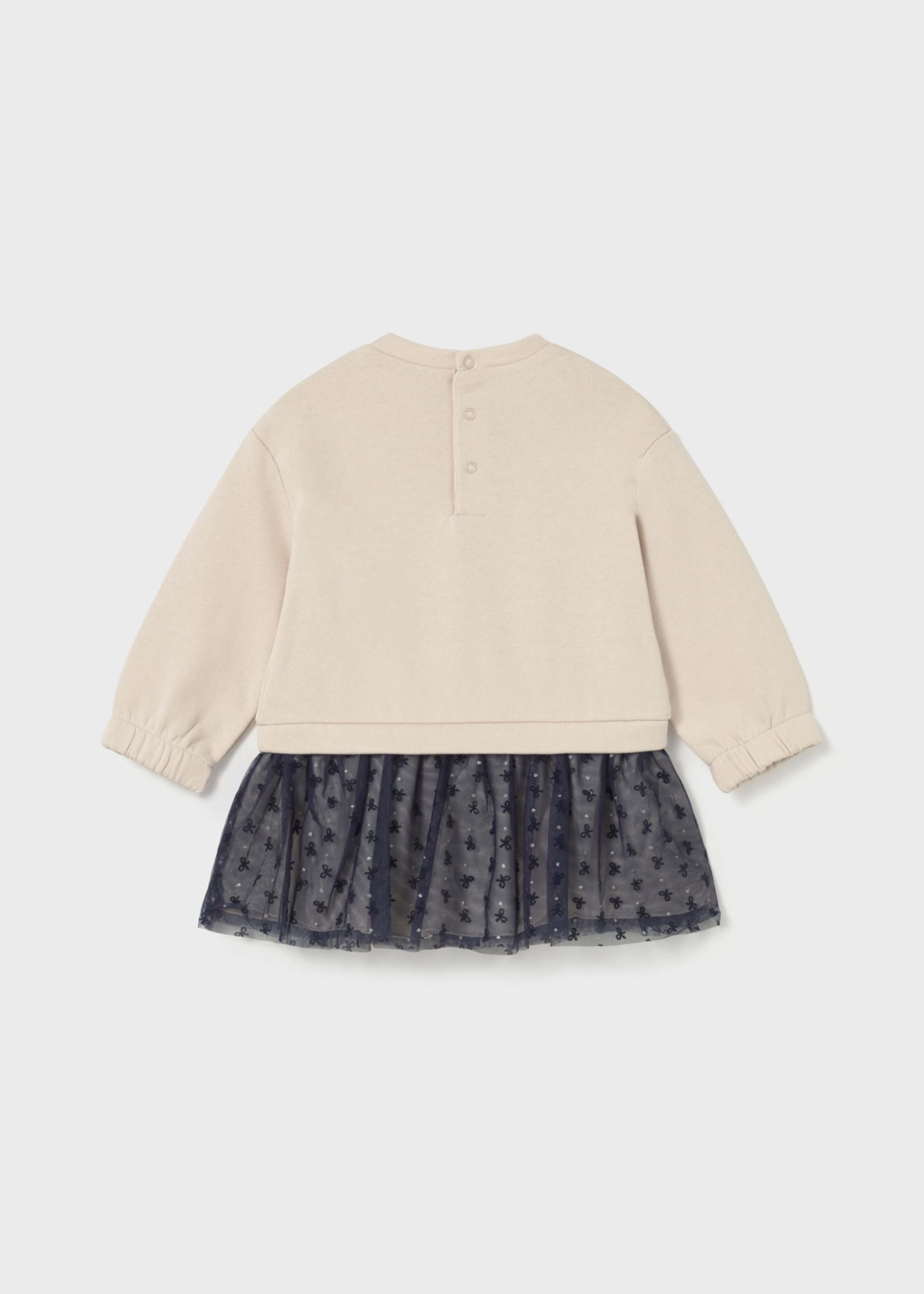 Baby combined star motif tulle dress