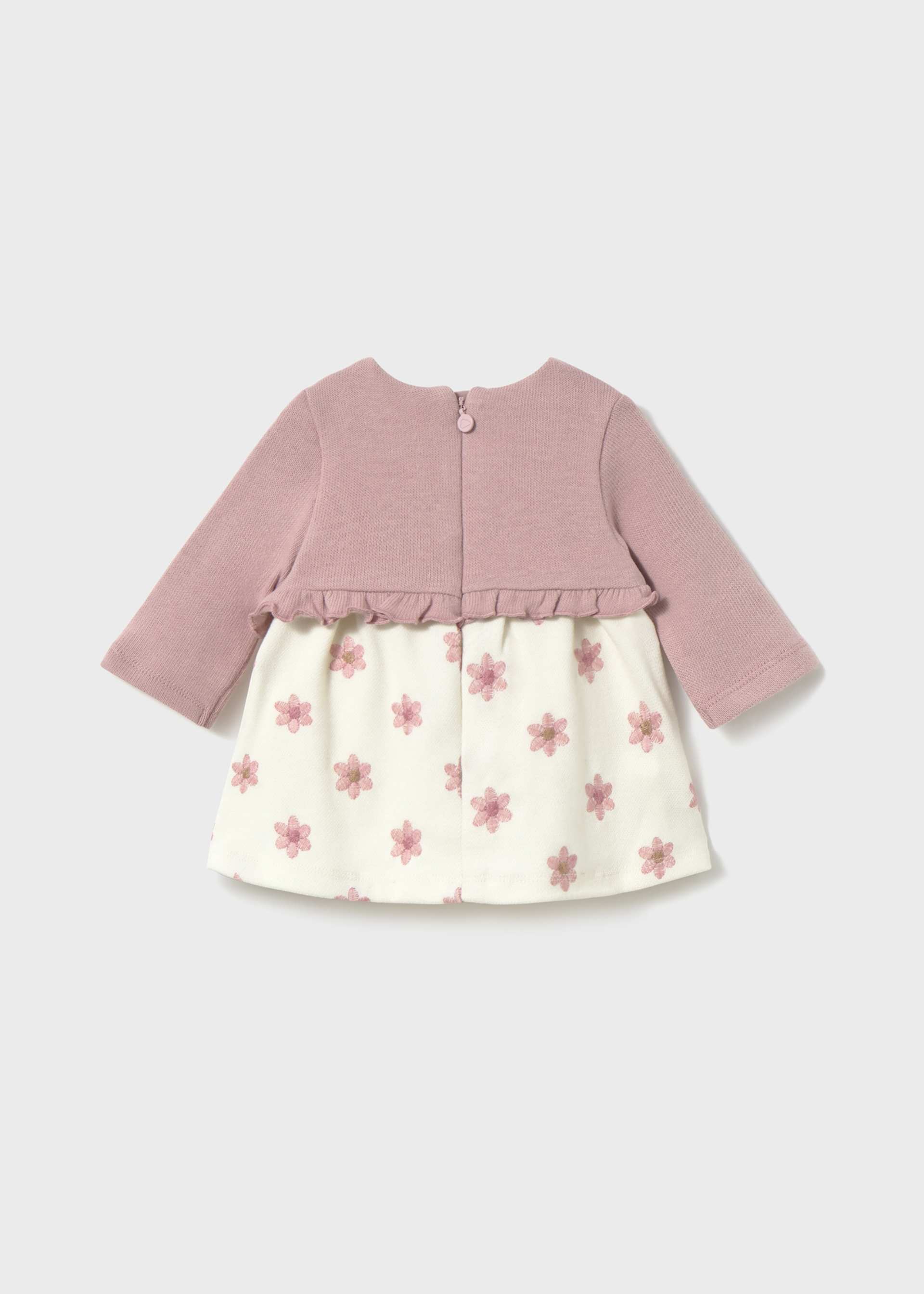 Robe avec cardigan simulé nouveau-né Robe avec cardigan simulé nouveau-né