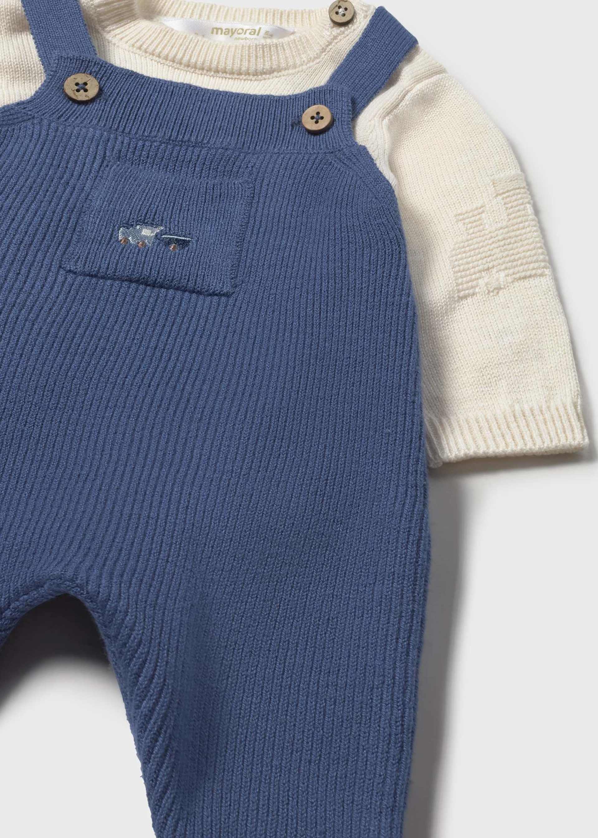 Newborn Boy 2-Piece Dungaree Set