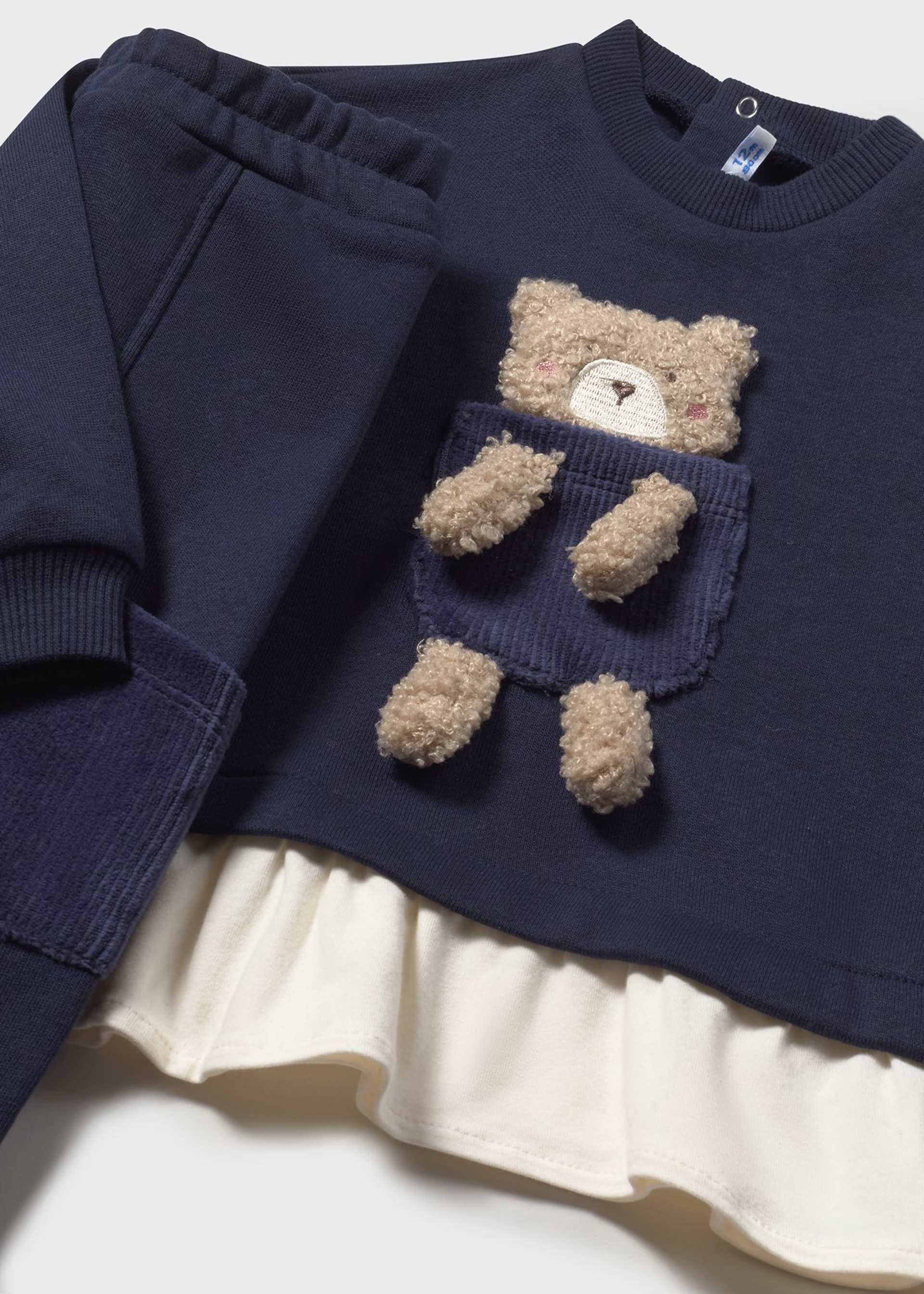 Baby bear motif tracksuit set