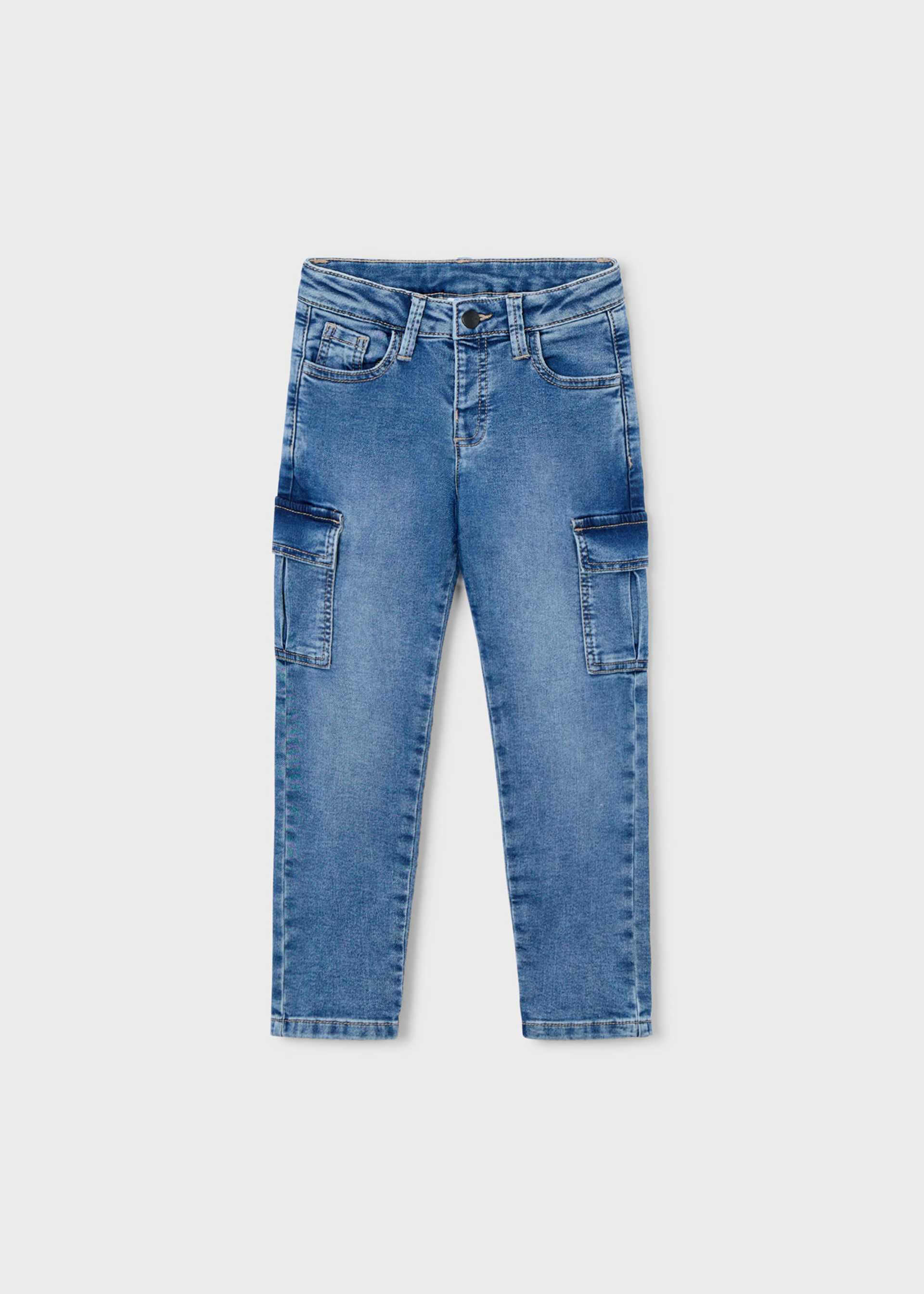 Boys denim cargo pants