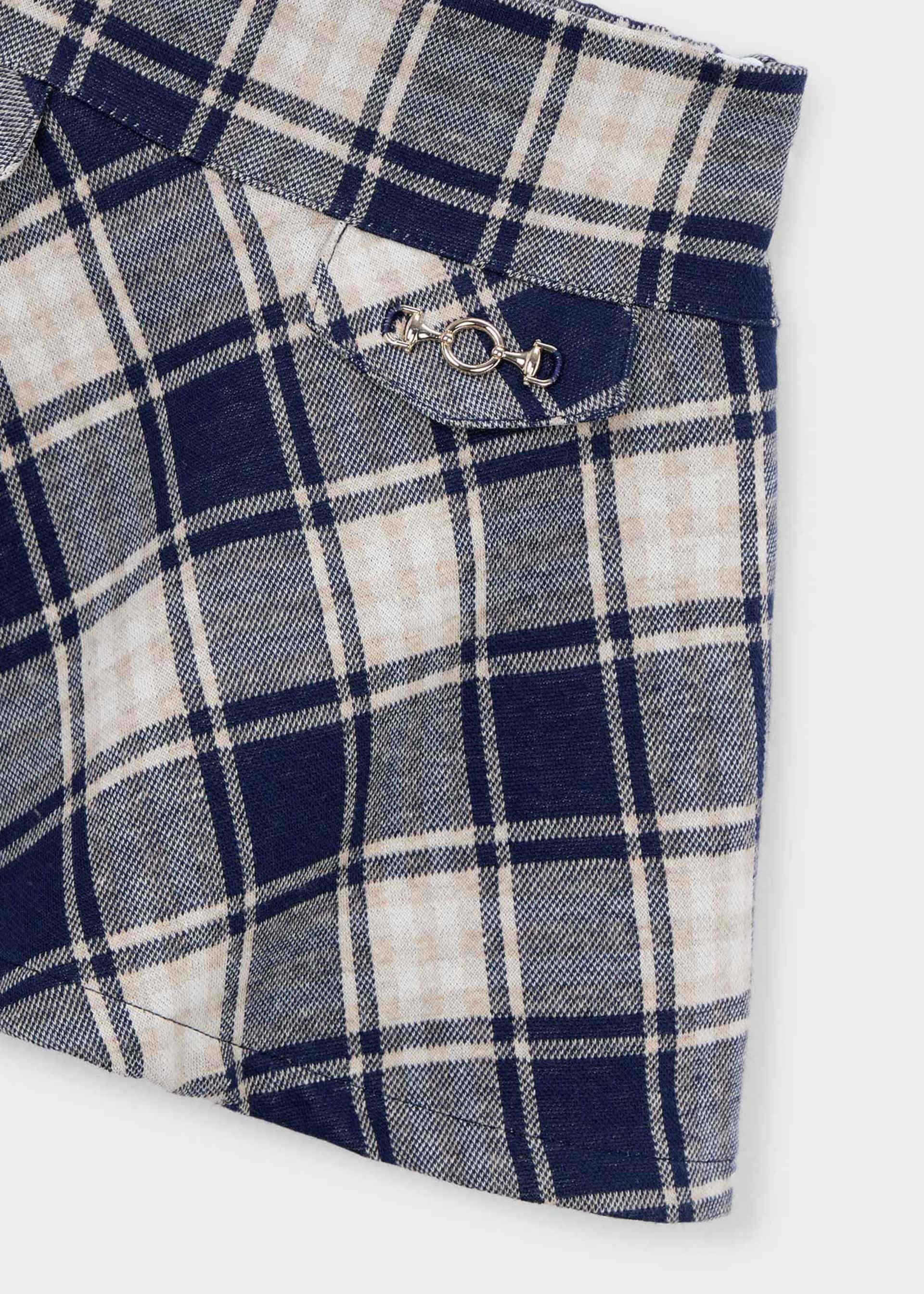 Girls jacquard check skirt