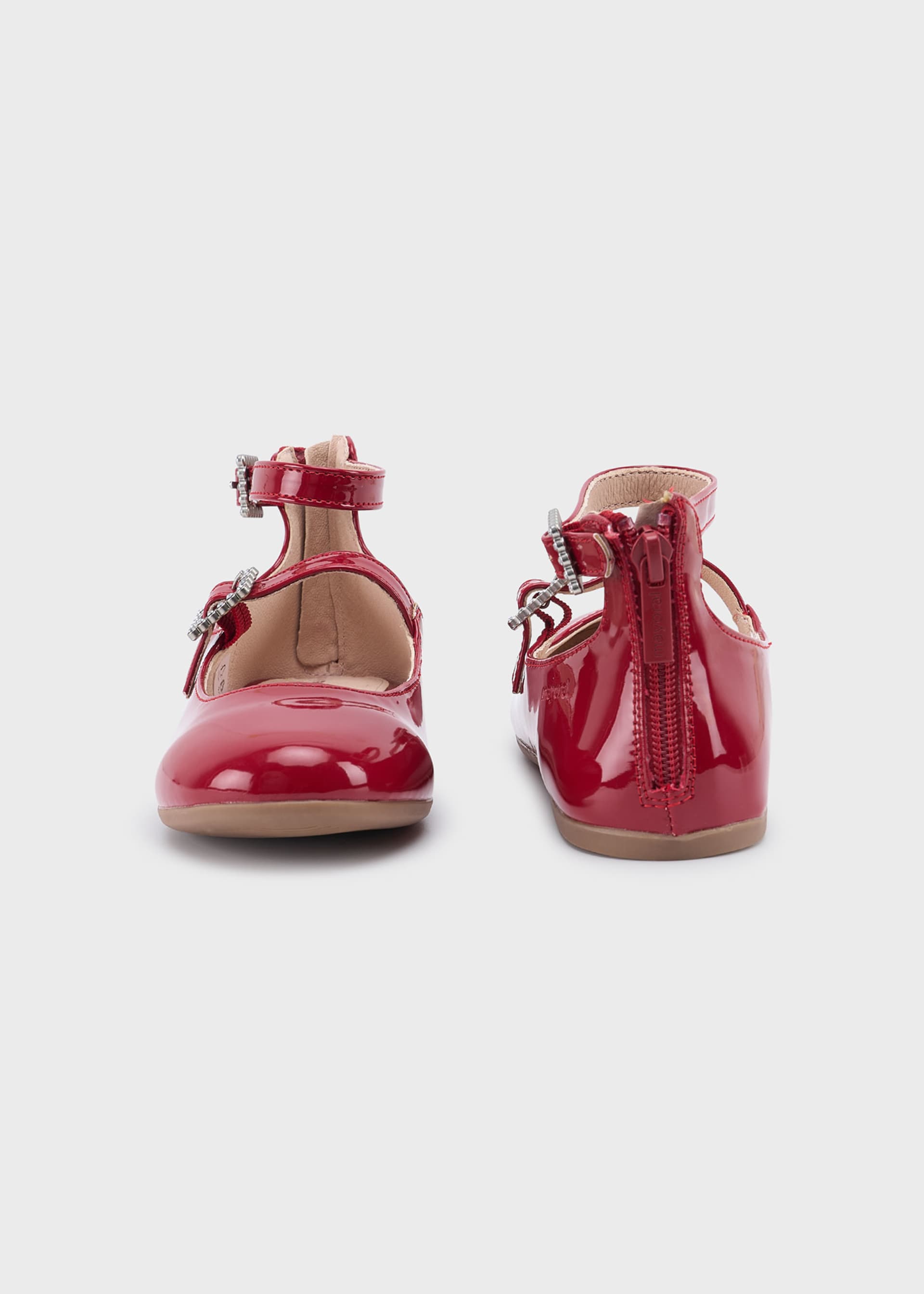 Ballerines en cuir verni fille