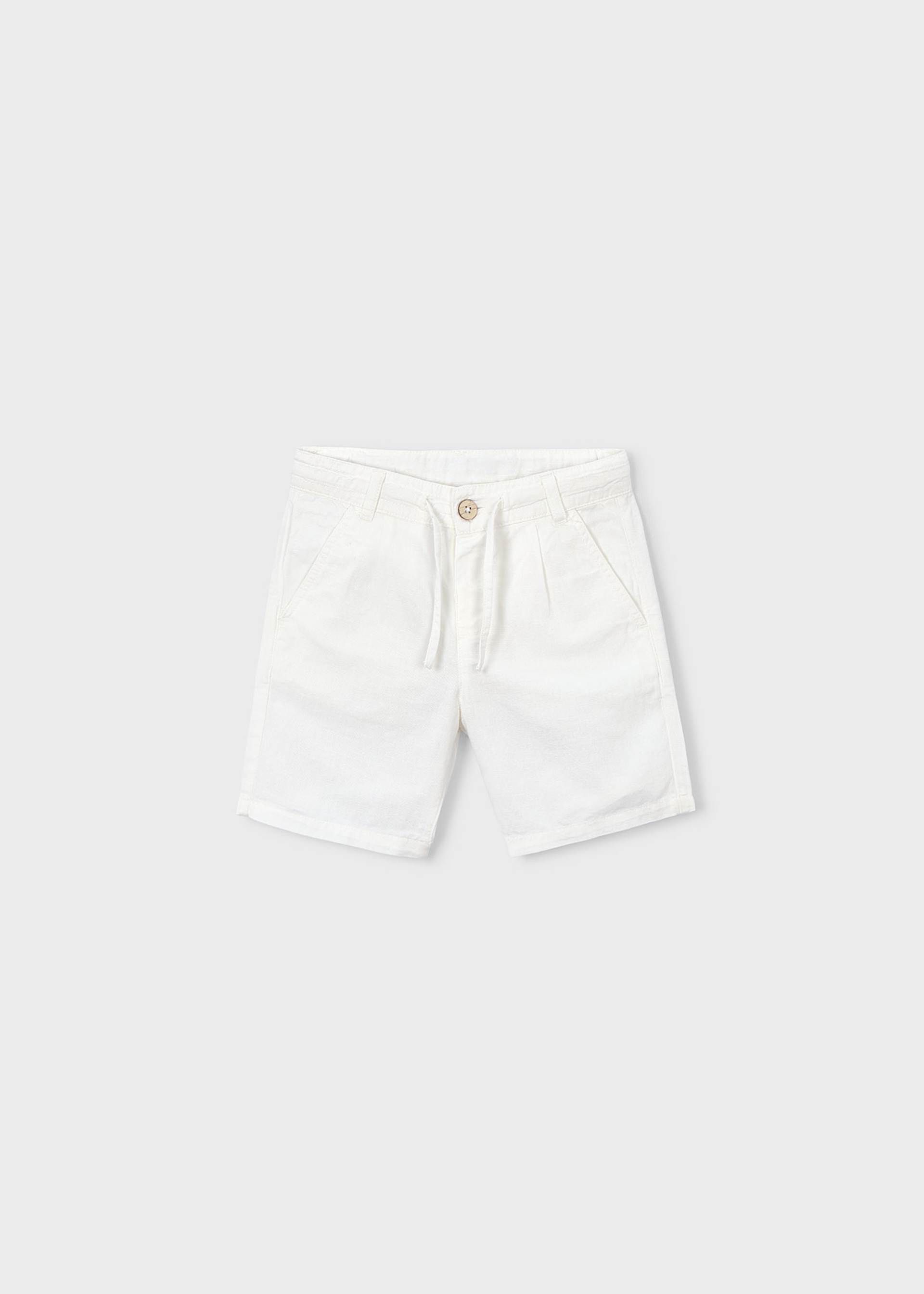 Bermuda relaxed fit com linho menino