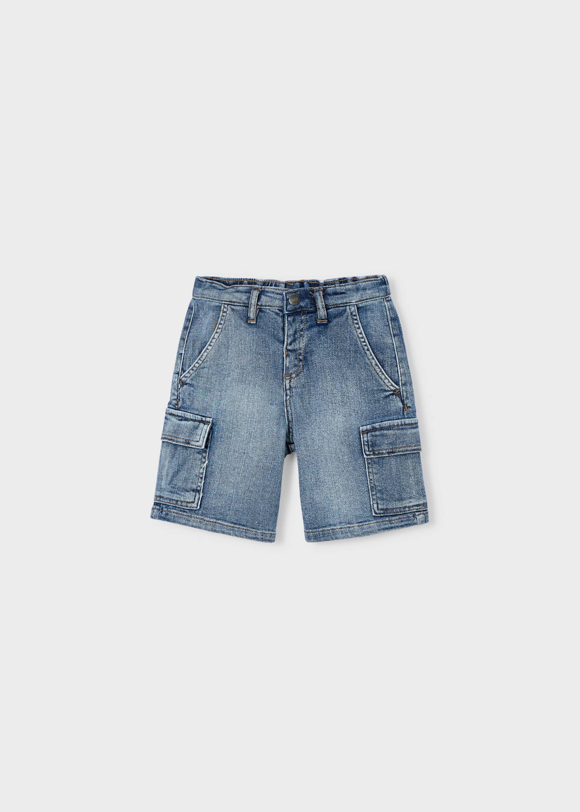 Jeans-Cargo-Bermudas Jungen
