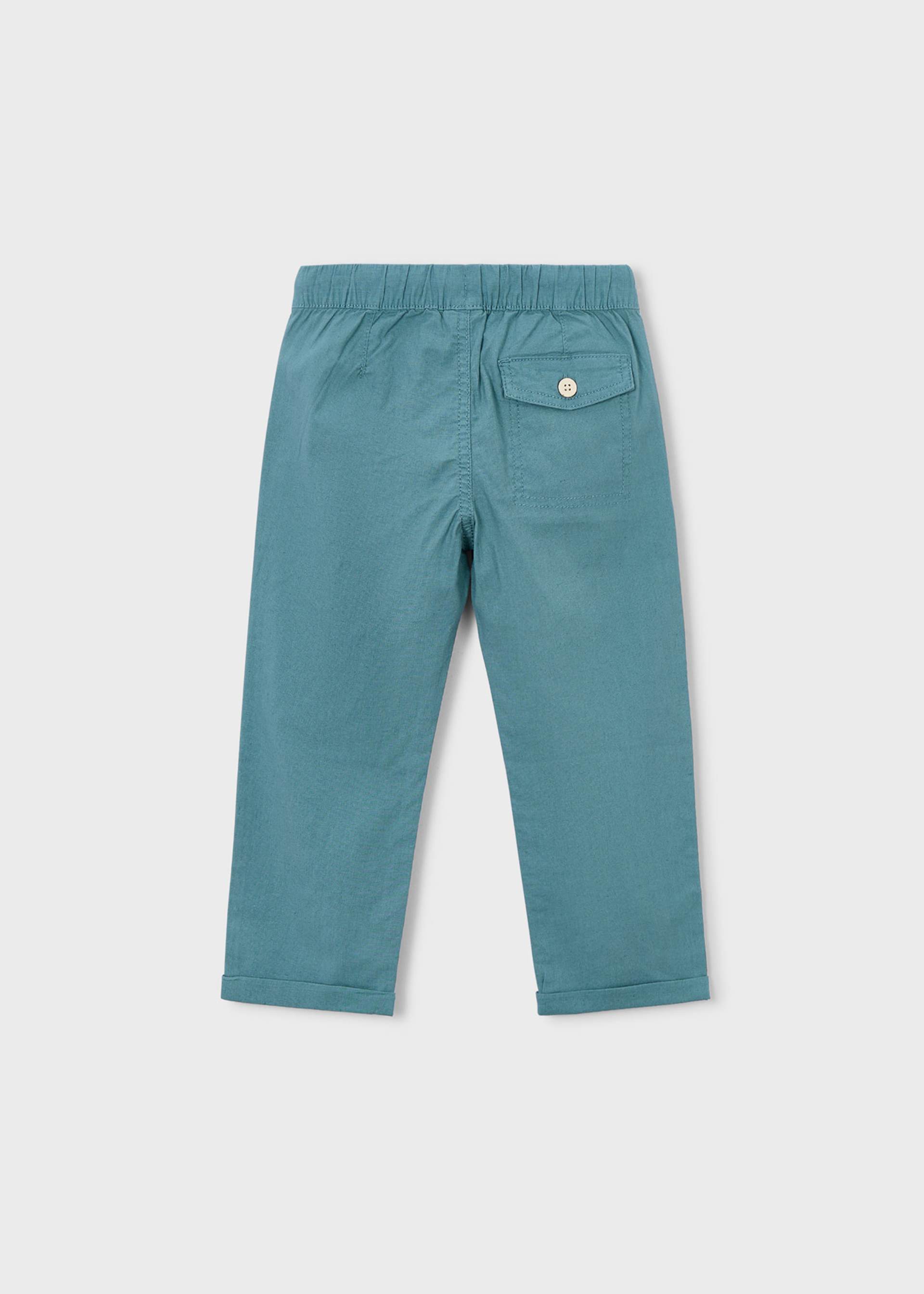 Pantalone lungo jogger in lino bambino