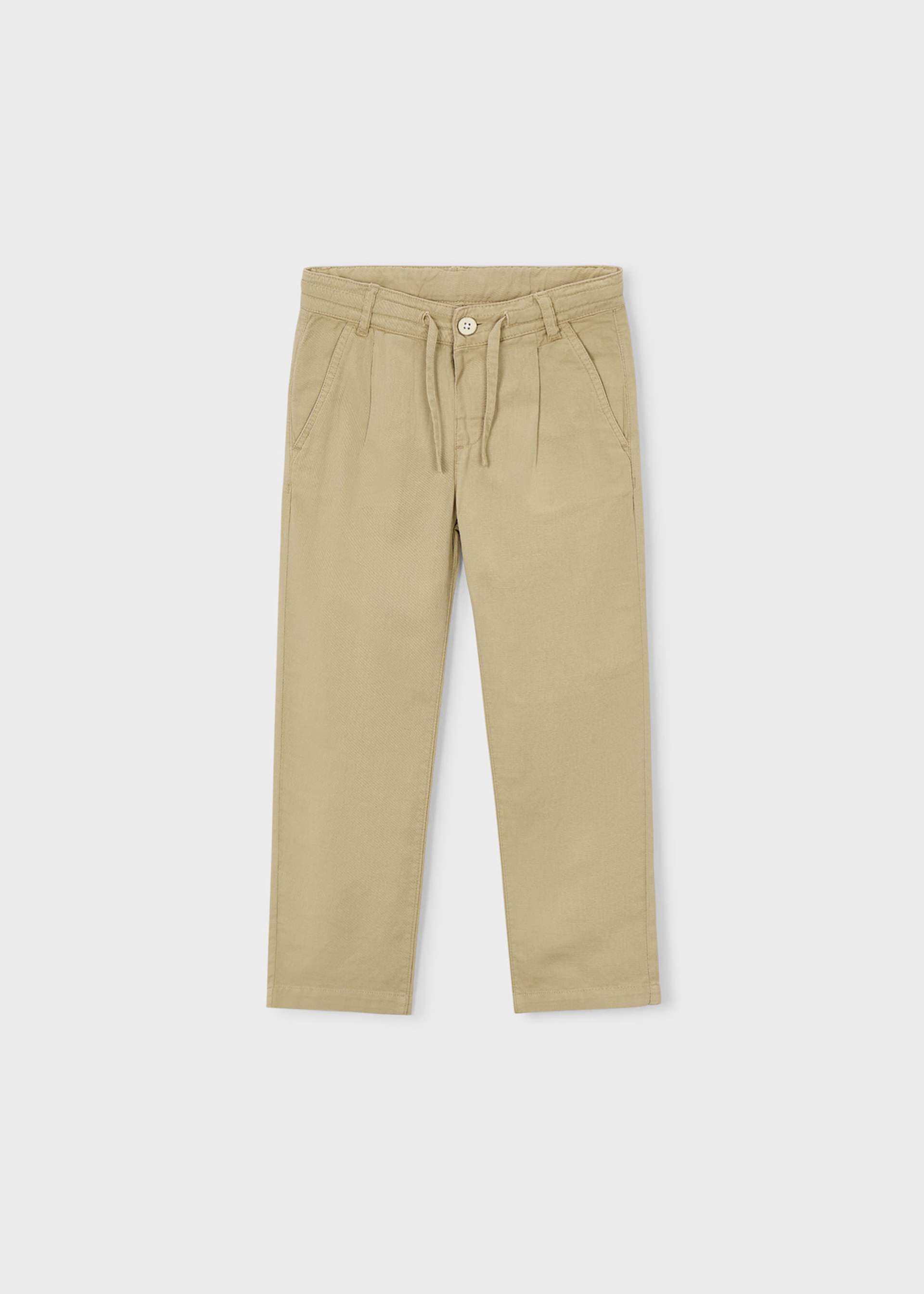 Linen relaxed long trousers boy