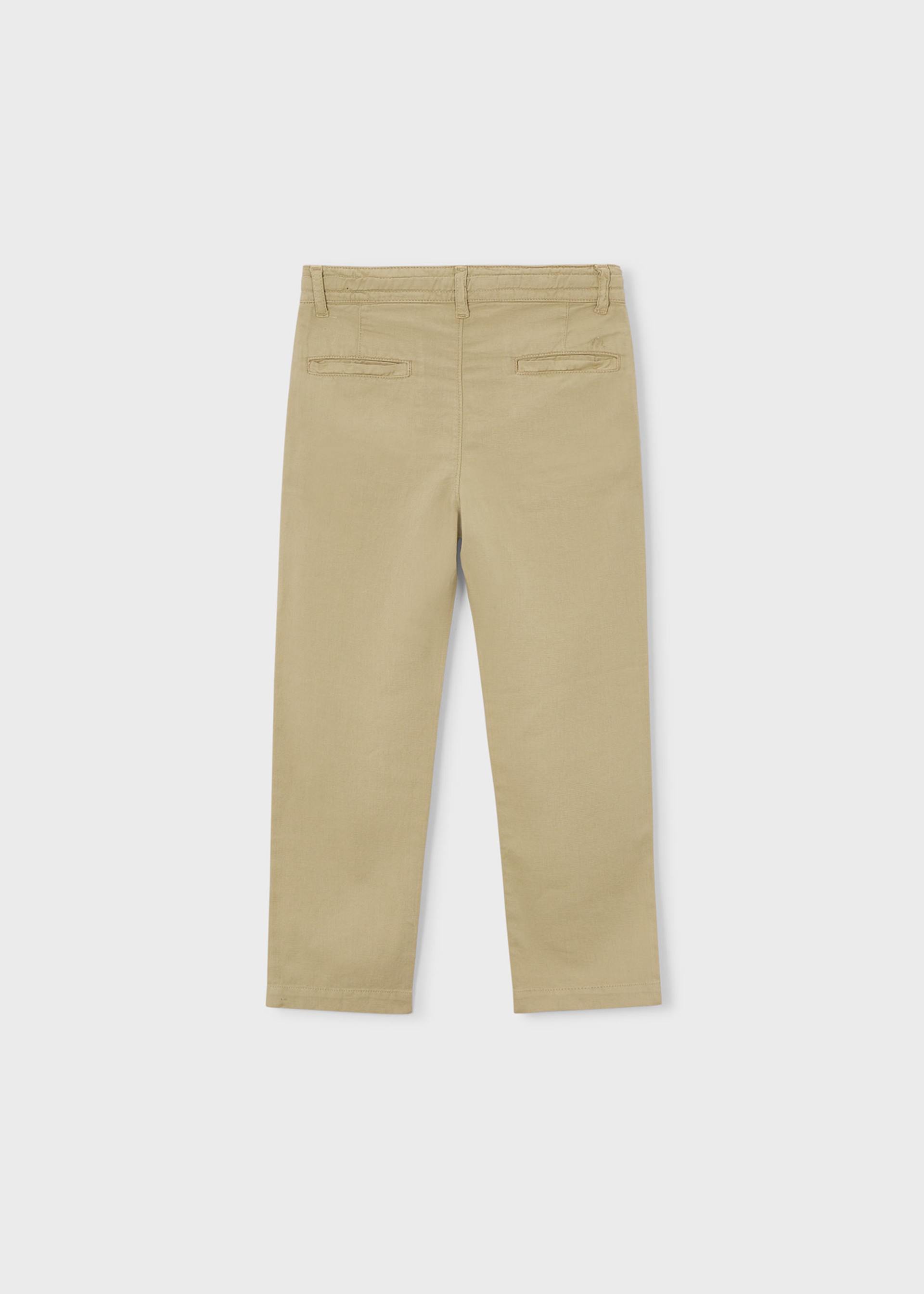 Pantalone lungo morbido chino in lino bambino