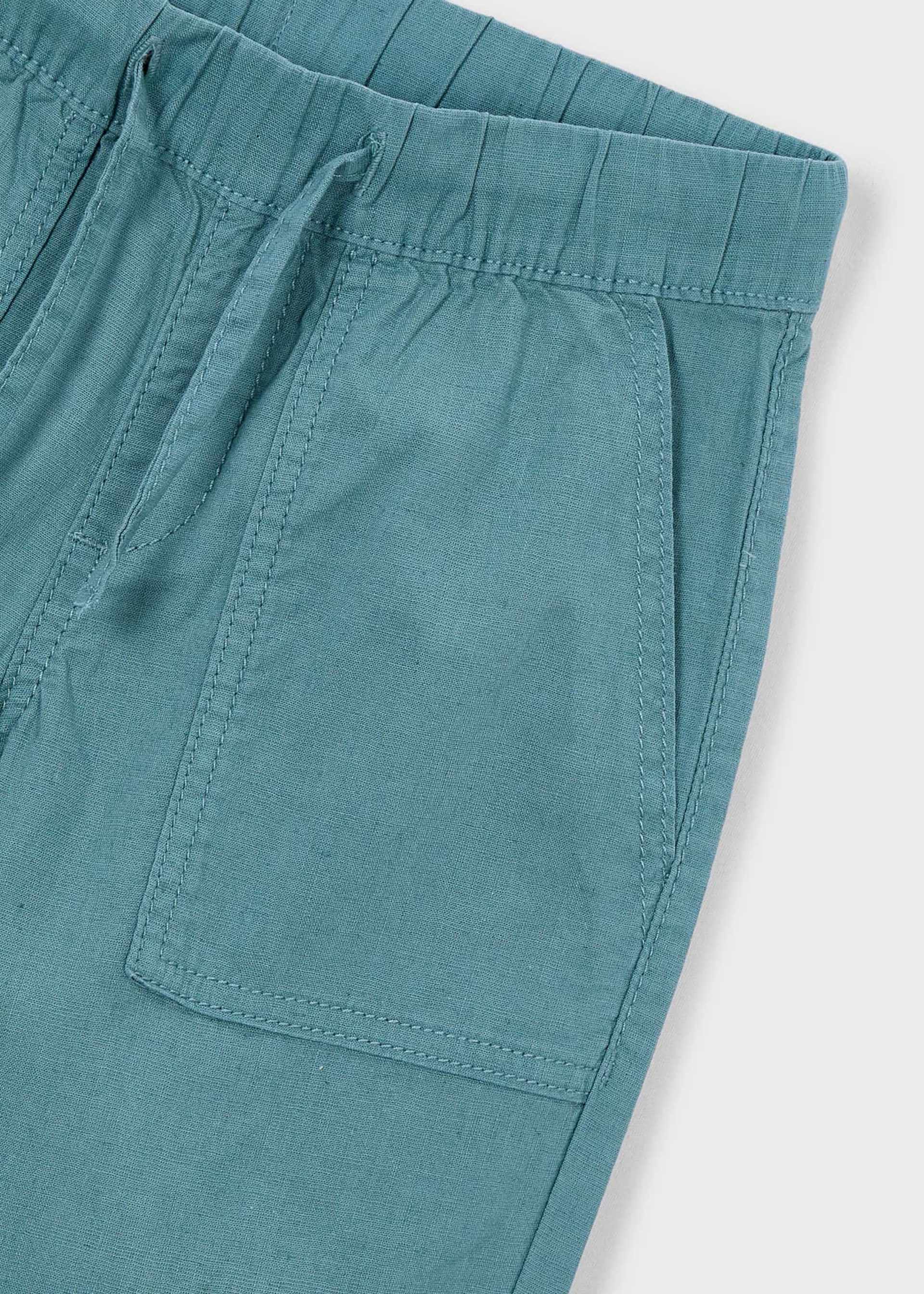 Pantalone lungo jogger in lino bambino