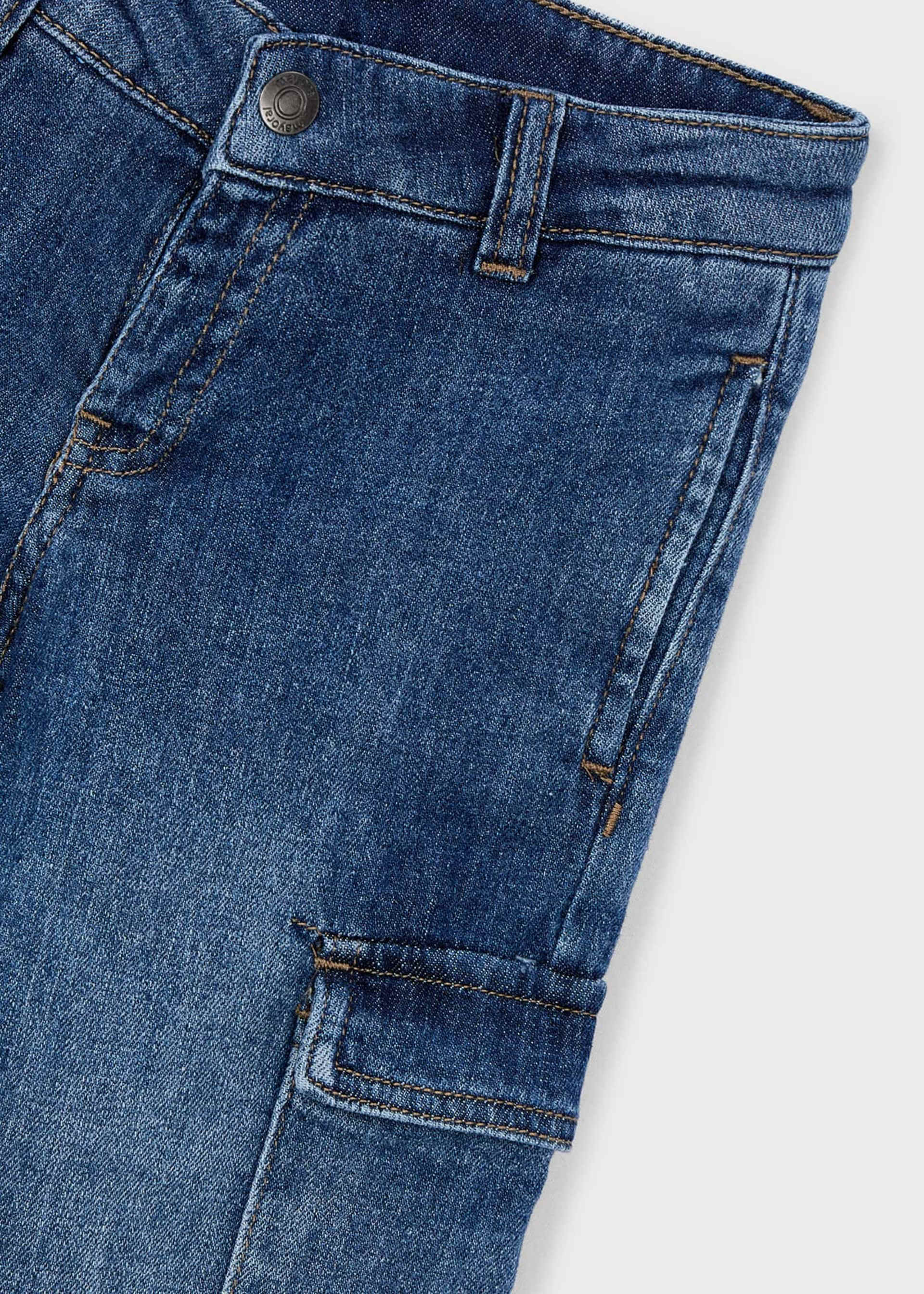 Pantaloni denim cargo baiat