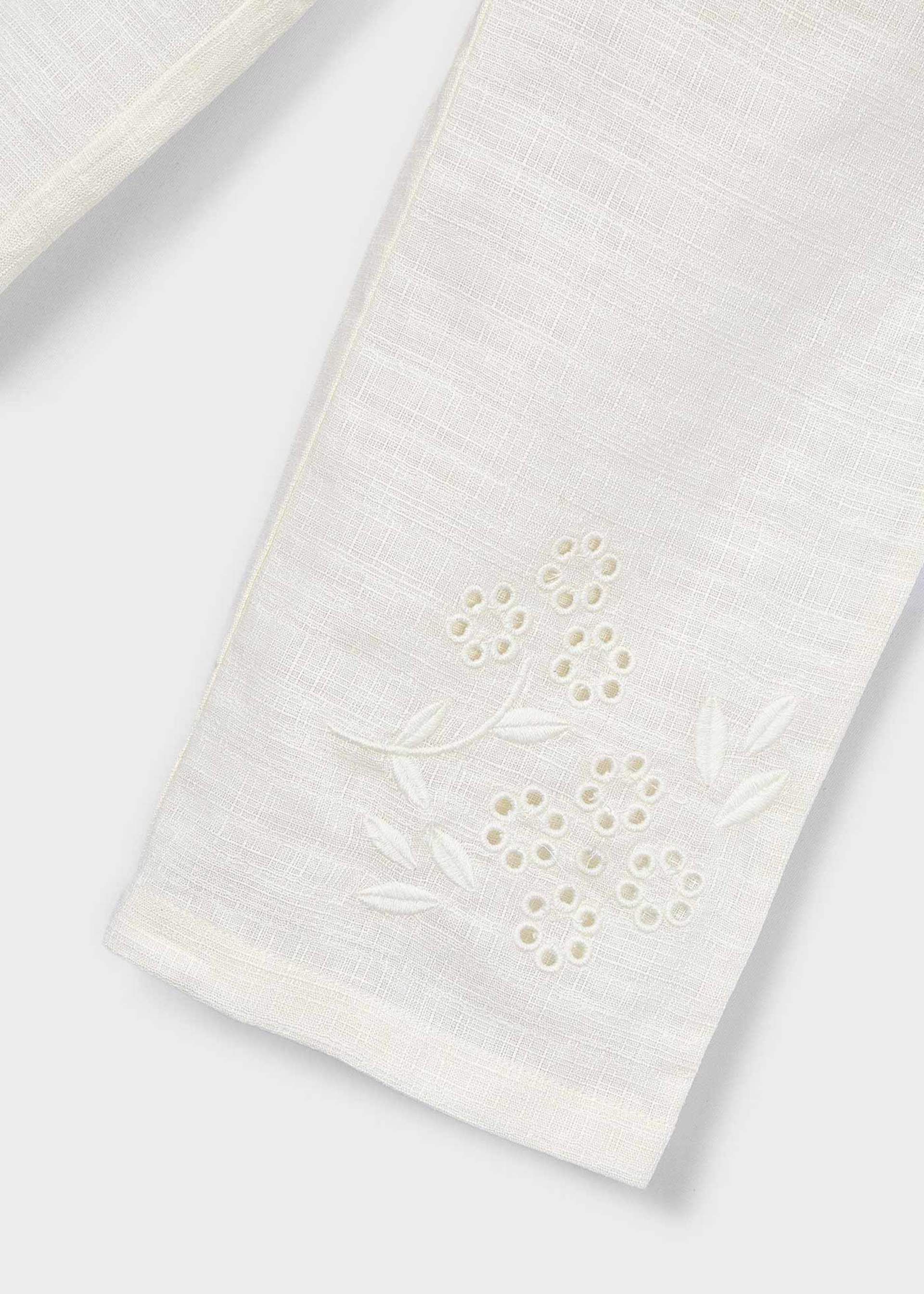 Girl Embroidered Linen Pants