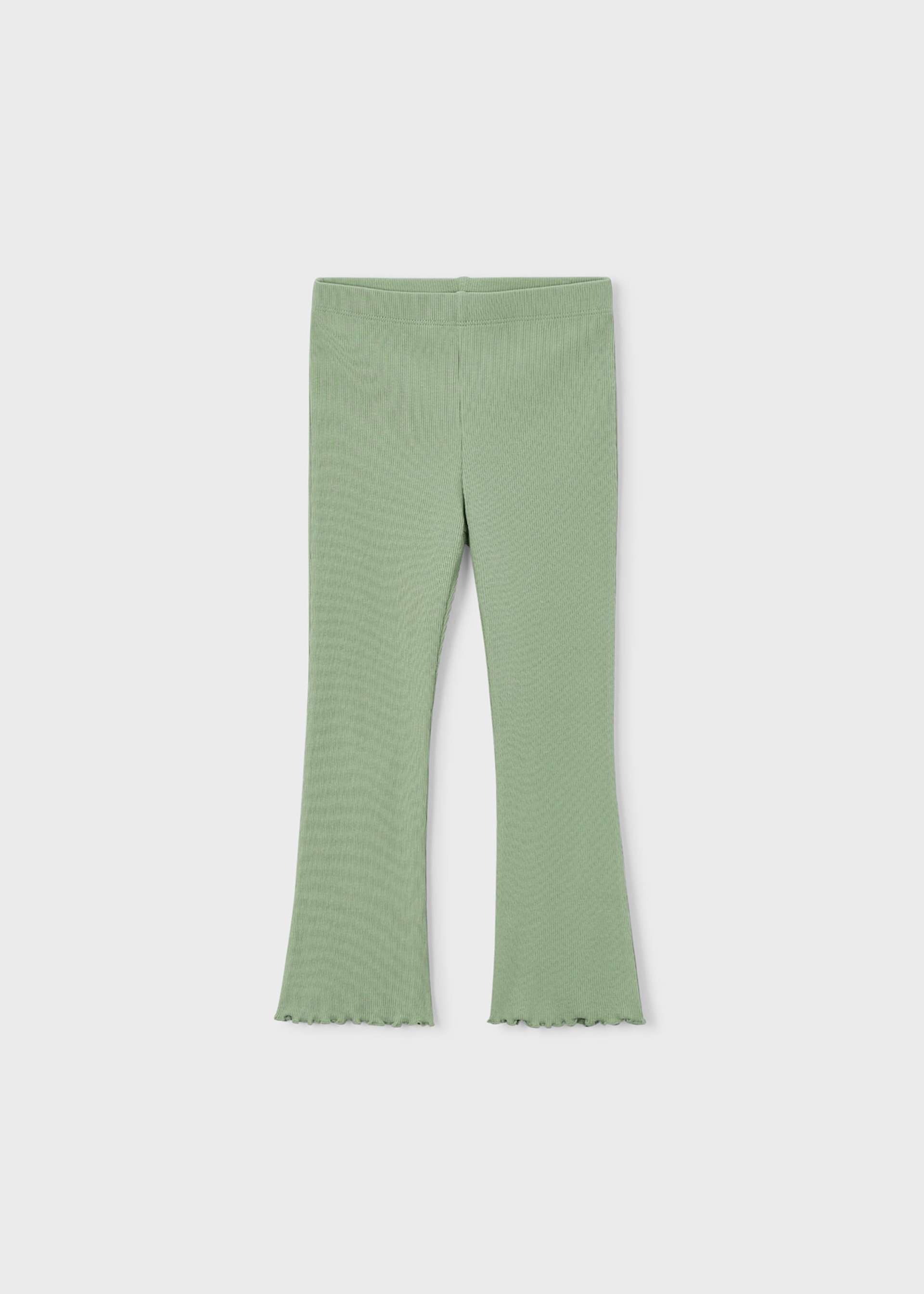 Girls' ribbed flare leggings