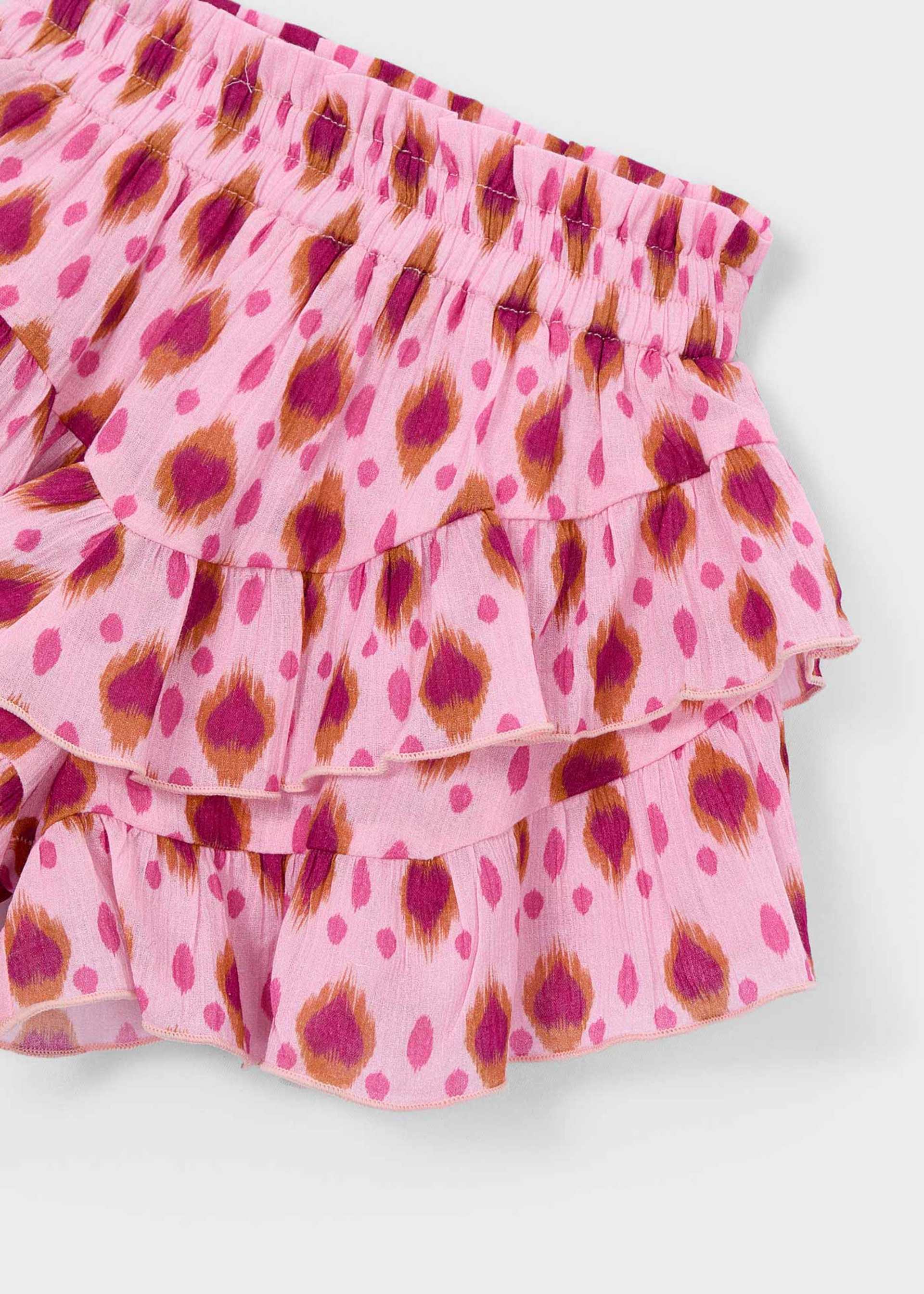 Falda pantalón estampada holanes niña