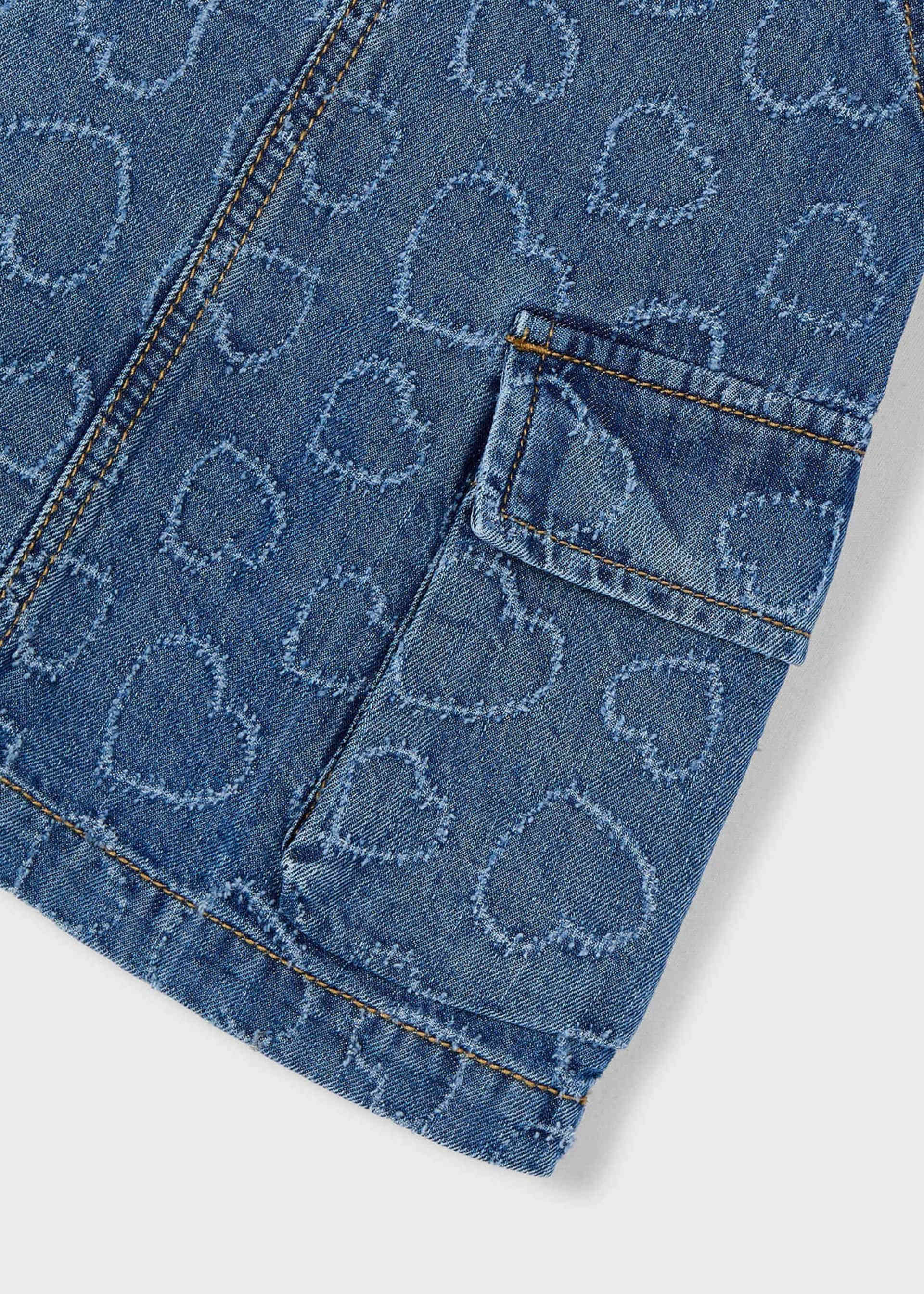 Girl Denim Overall Skirt