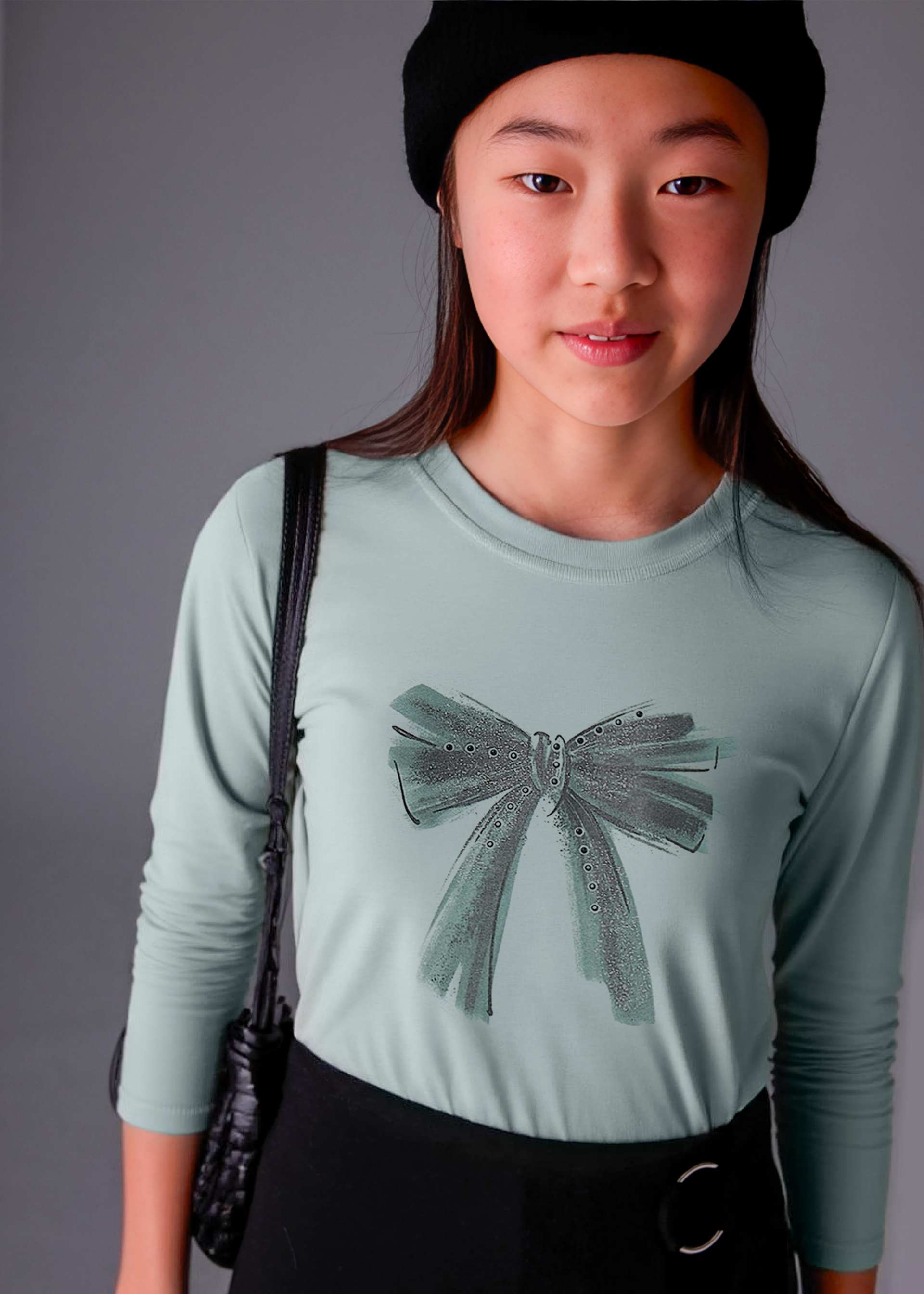 Shirt basic Text Teenager Mädchen