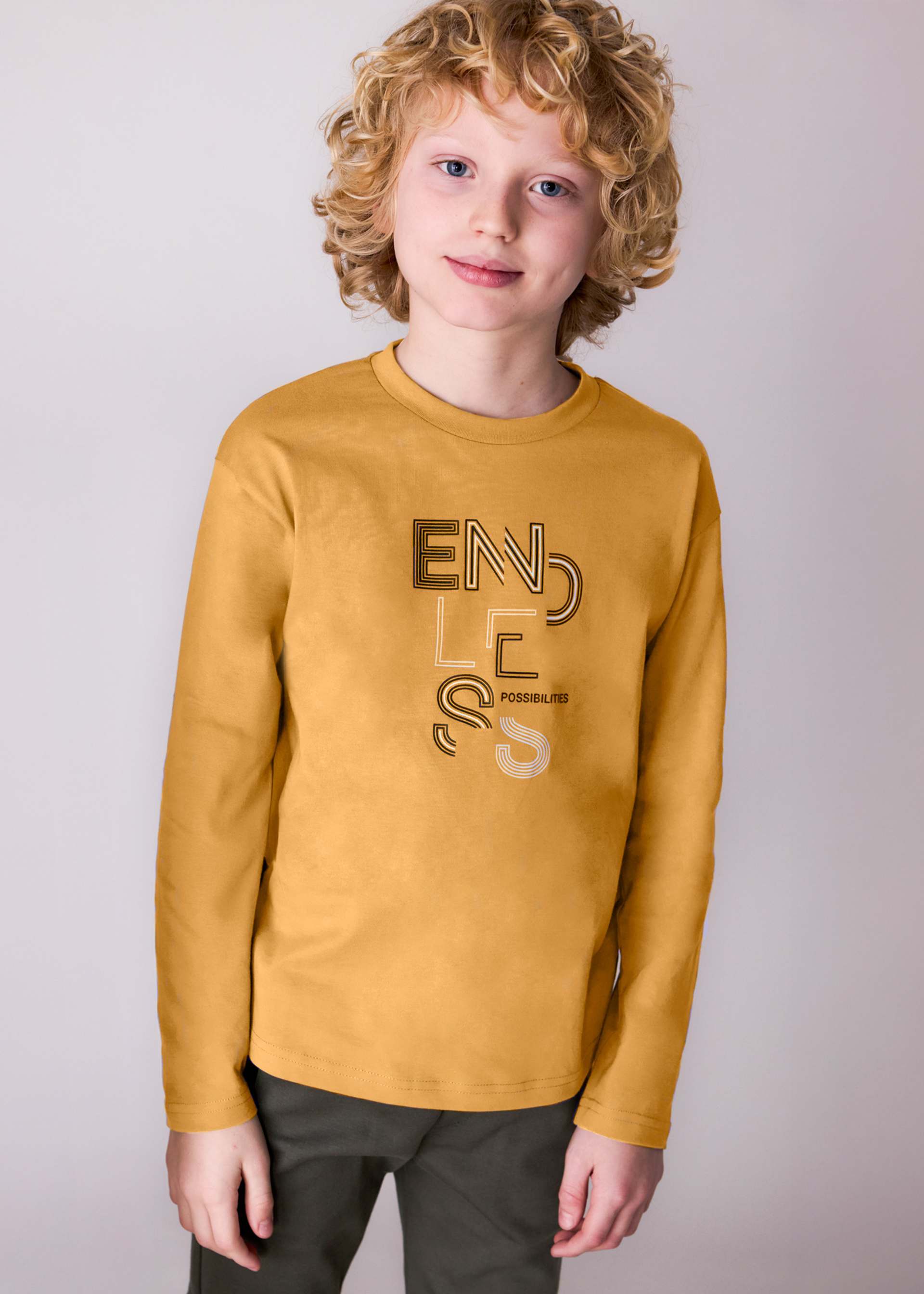 T-shirt texte basique garçon