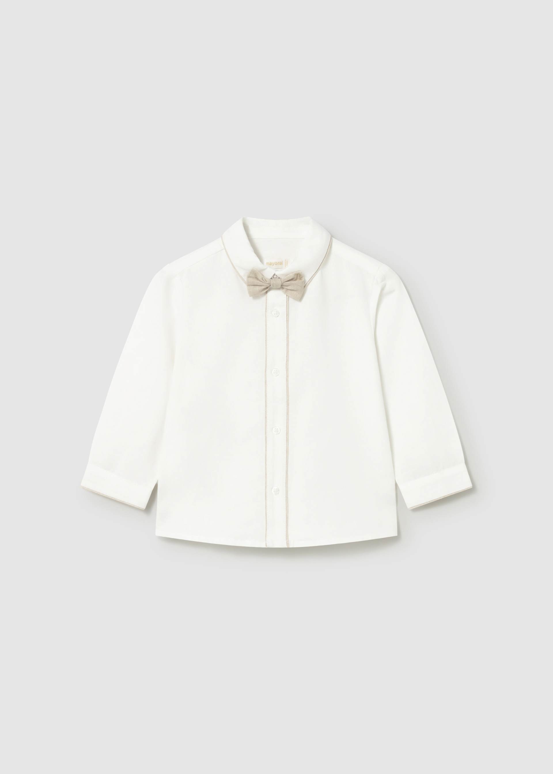 Camicia manica lunga con papillon neonato