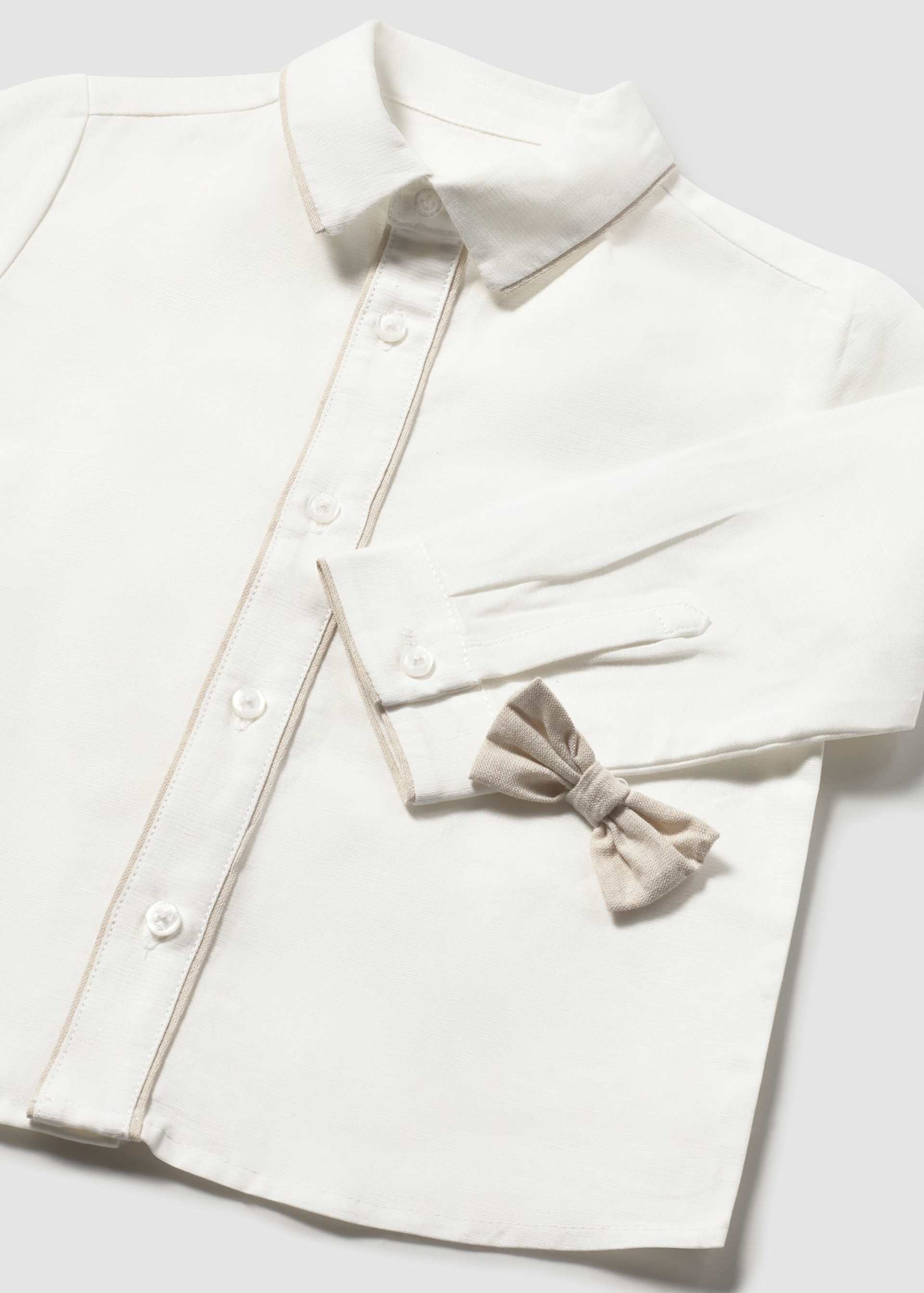 Camicia manica lunga con papillon neonato