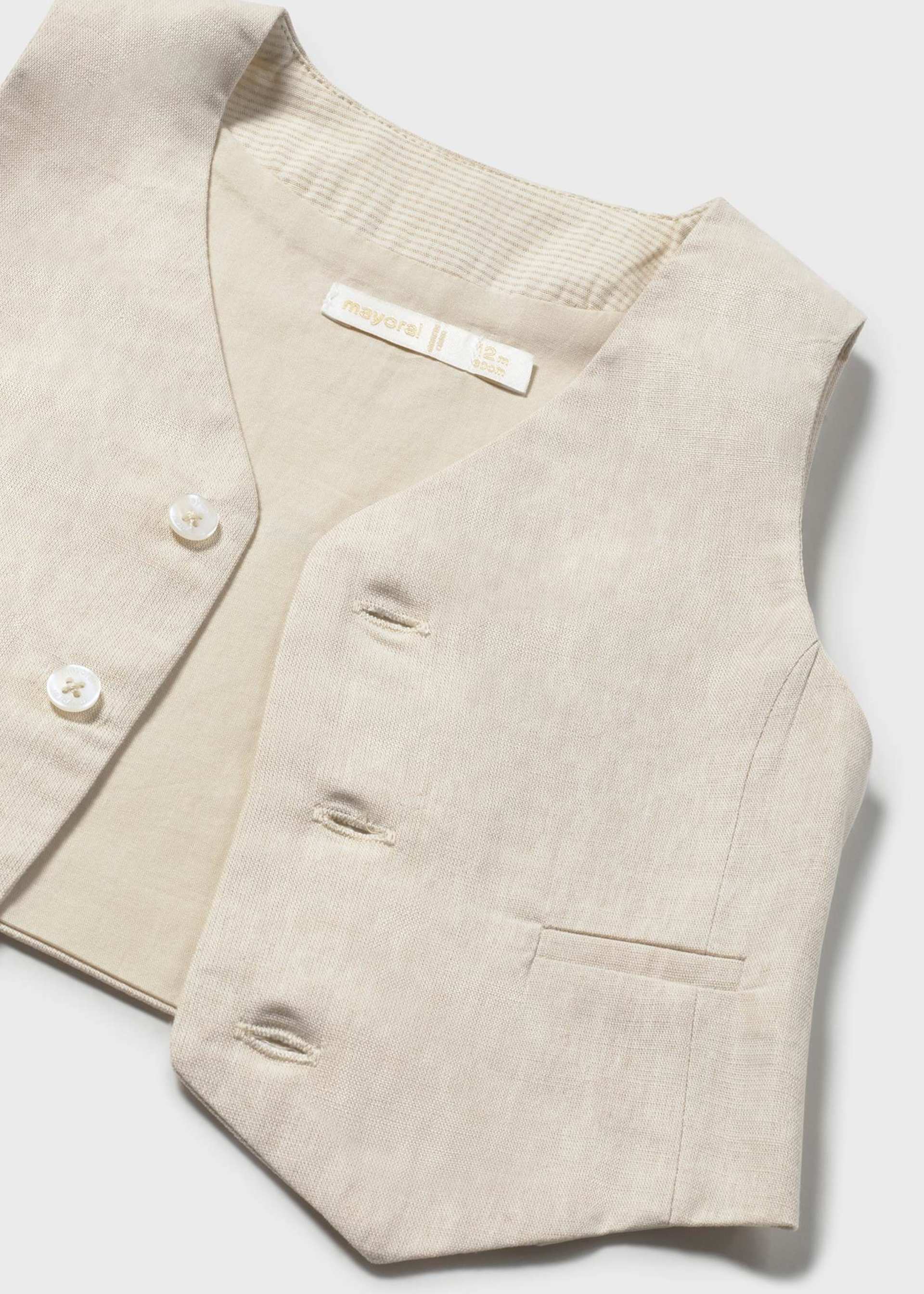 Gilet elegante in lino neonato