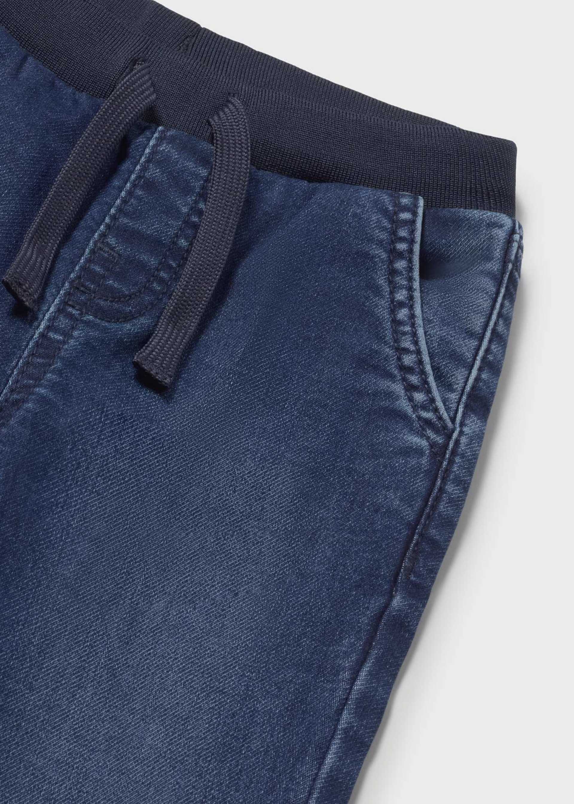 Pantaloni denim talie elestica bebe