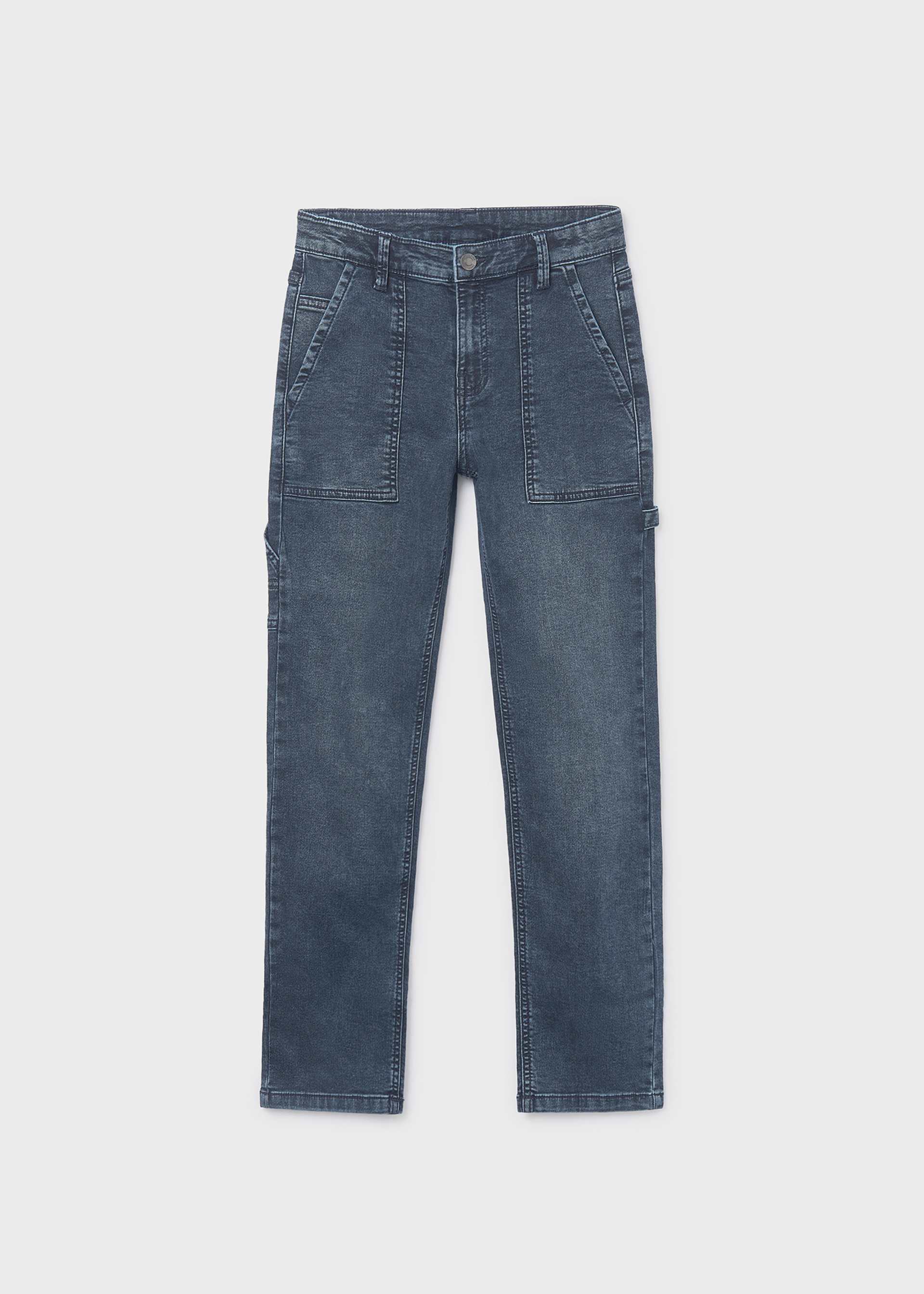 Pantalon en denim coupe droite garçon Pantalon en denim coupe droite garçon