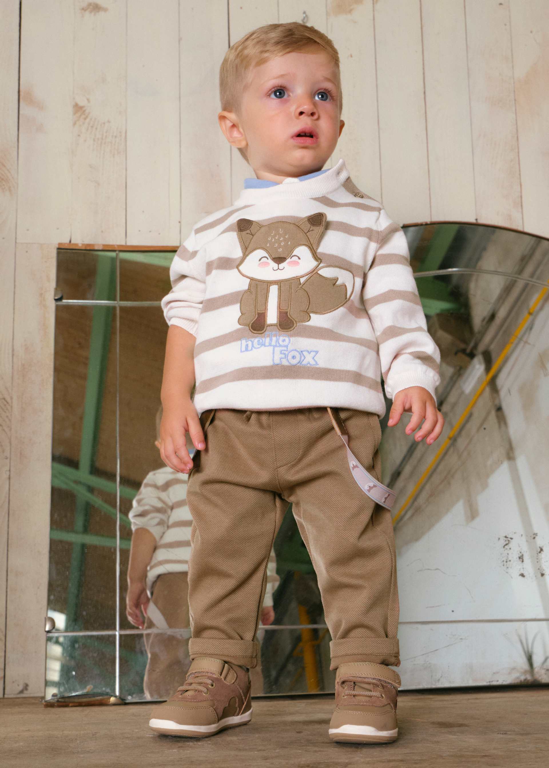 Pantalon piqué avec bretelles bébé